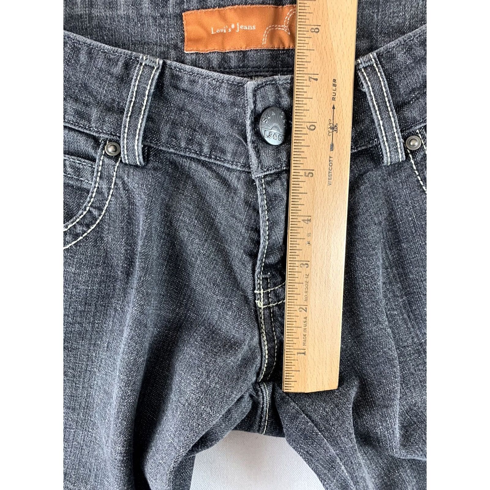 Levi's LEVIS Jeans WOMENS 7M BLACK CUT OFF Denim Size 28" / US 6 / IT 42 - 4 Thumbnail