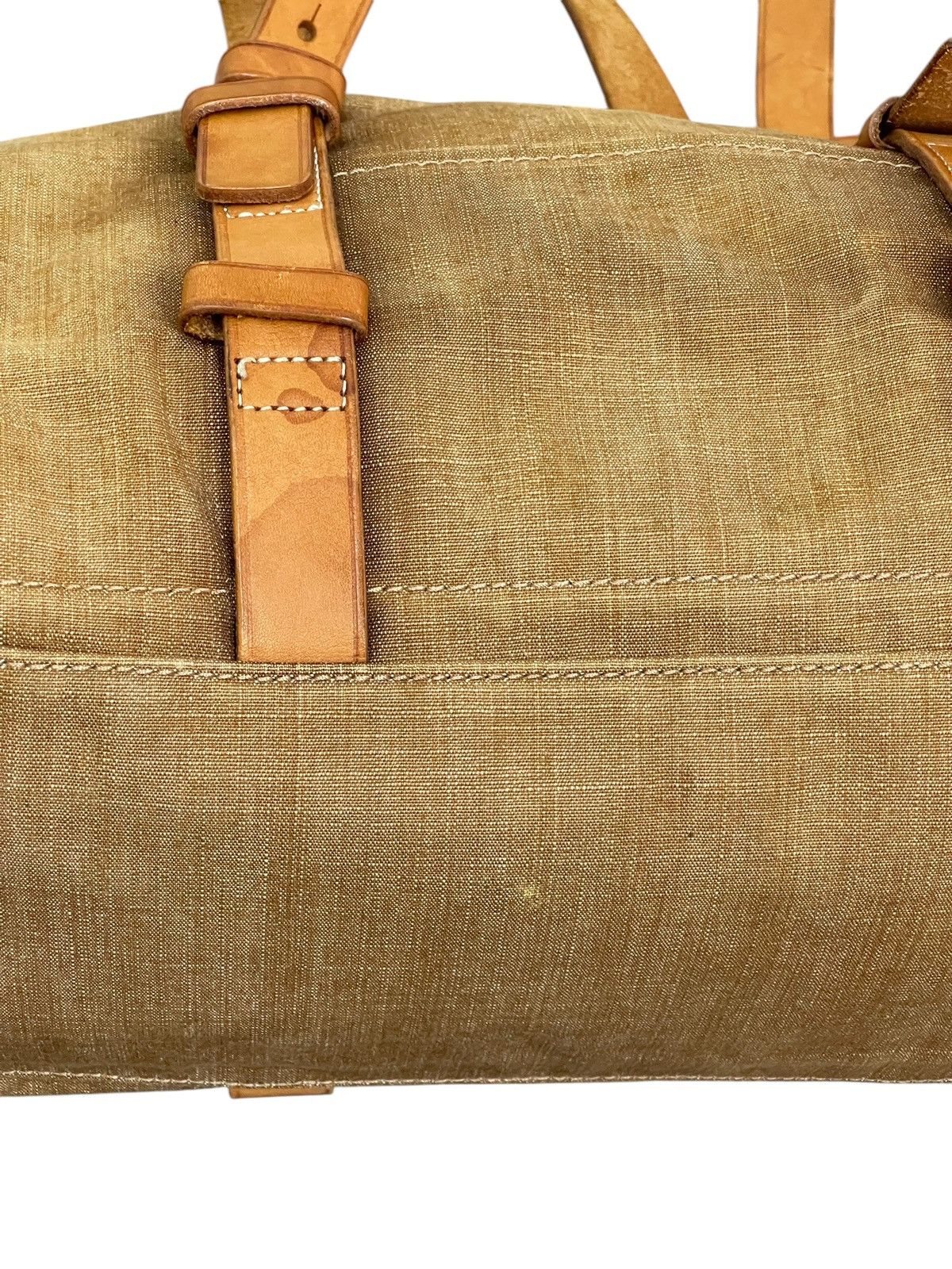 Genuine Leather Leather Cotton Canvas Lagasha Japan East/West Bag 1🟩5 Size ONE SIZE - 9 Thumbnail