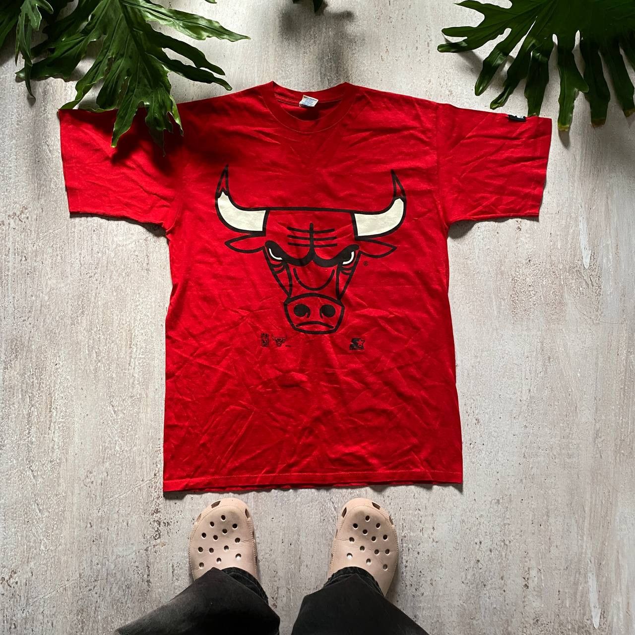 NBA × Vintage VINTAGE 90s RARE CHICAGO BULLS STARTER NBA T SHIRT 184 Size US L / EU 52-54 / 3 - 2 Thumbnail