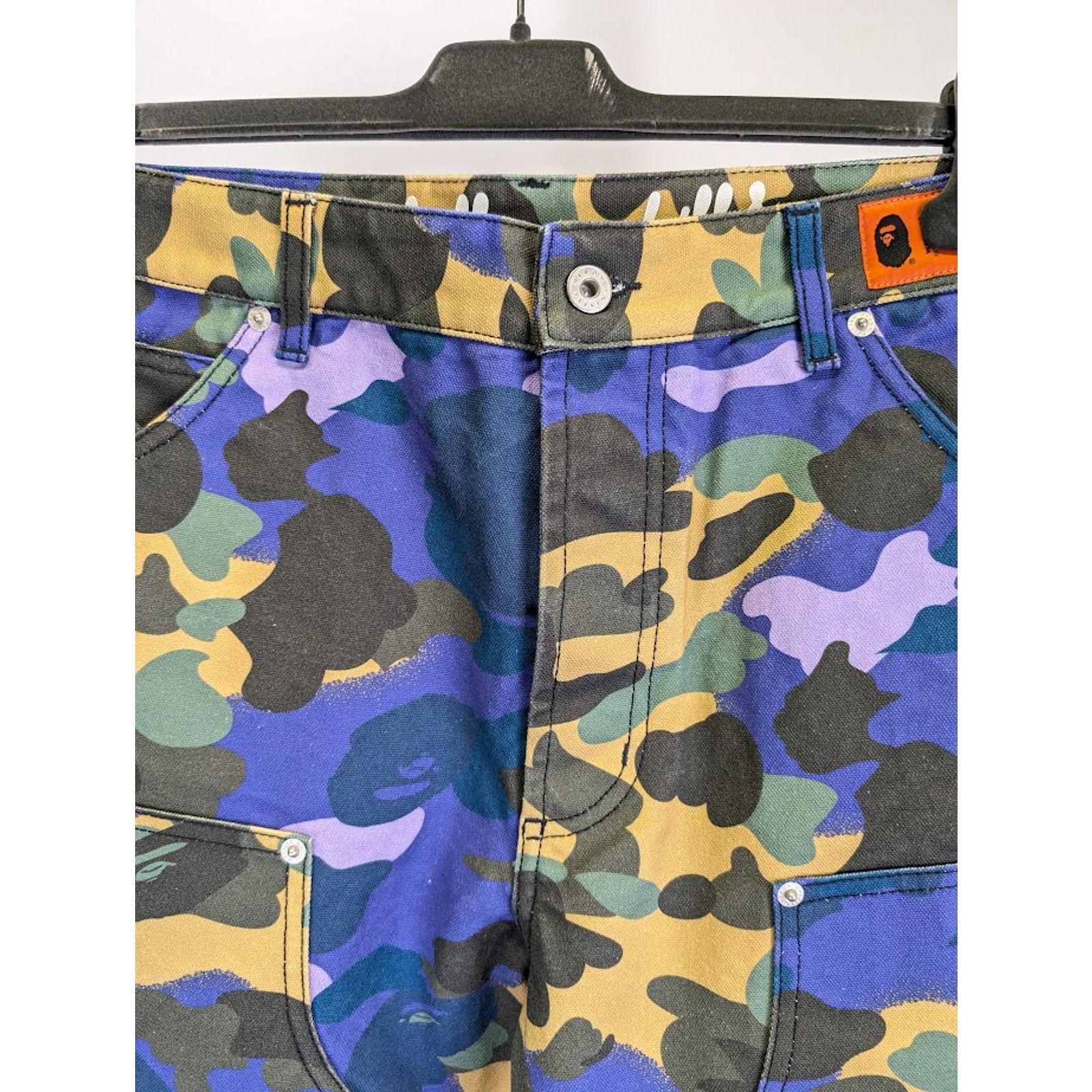 Bape × Heron Preston o1rshd1 Camou Worker Pant Camouflage in Multicolor Size US 32 / EU 48 - 7 Thumbnail