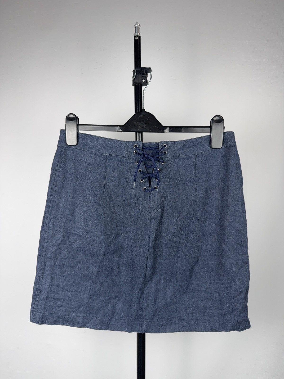 Moschino Luxury Moschino Jeans Faded Blue Button Detail Mini Skirt Size 29" - 9 Thumbnail