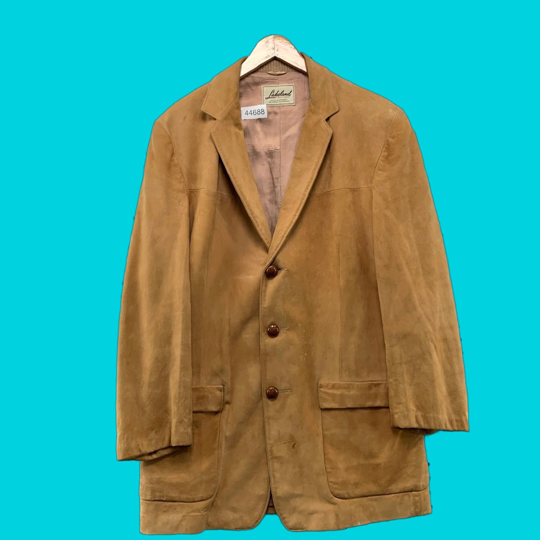 Vintage VINTAGE Lakeland Coat Mens Rancher Leather Suede Cowboy Southwestern Western 60s Size L Brown USA 50s overcoat, Regular fit, Winter, Fall Mens Size US L / EU 52-54 / 3 - 1 Thumbnail