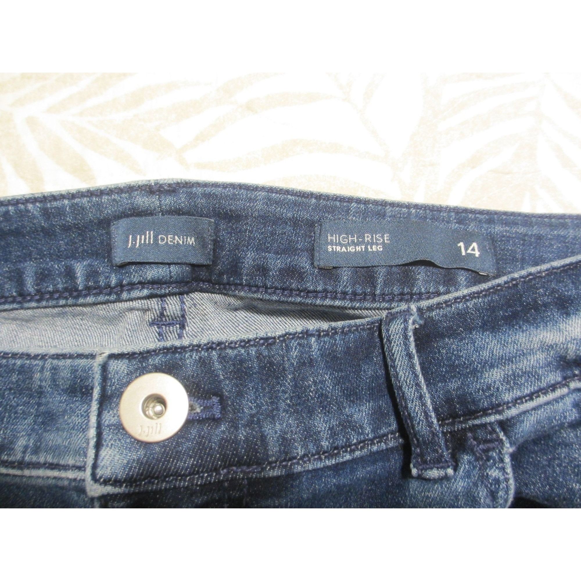 J. Jill J.Jill Denim Womens Medium Wash Distressed Jeans With Rolled Size 36" / US 14 / IT 50 - 7 Thumbnail