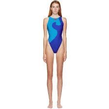 Adidas Adidas x Lotta Volkova blue one-piece swimsuit Size S Size ONE SIZE - 2 Thumbnail