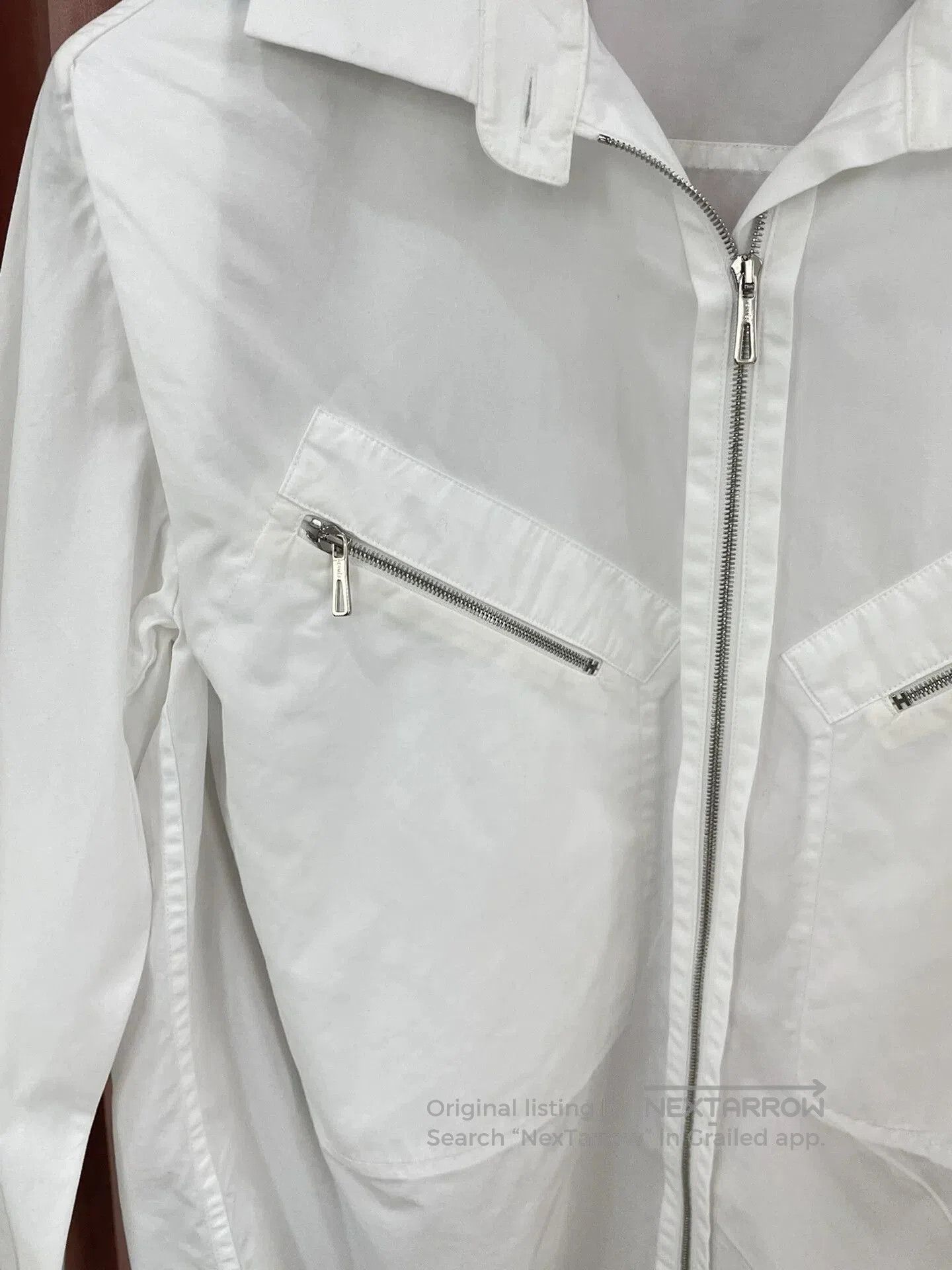 Hermes Hermes White Zip Shirt Jacket. Size US S / EU 44-46 / 1 - 2 Thumbnail