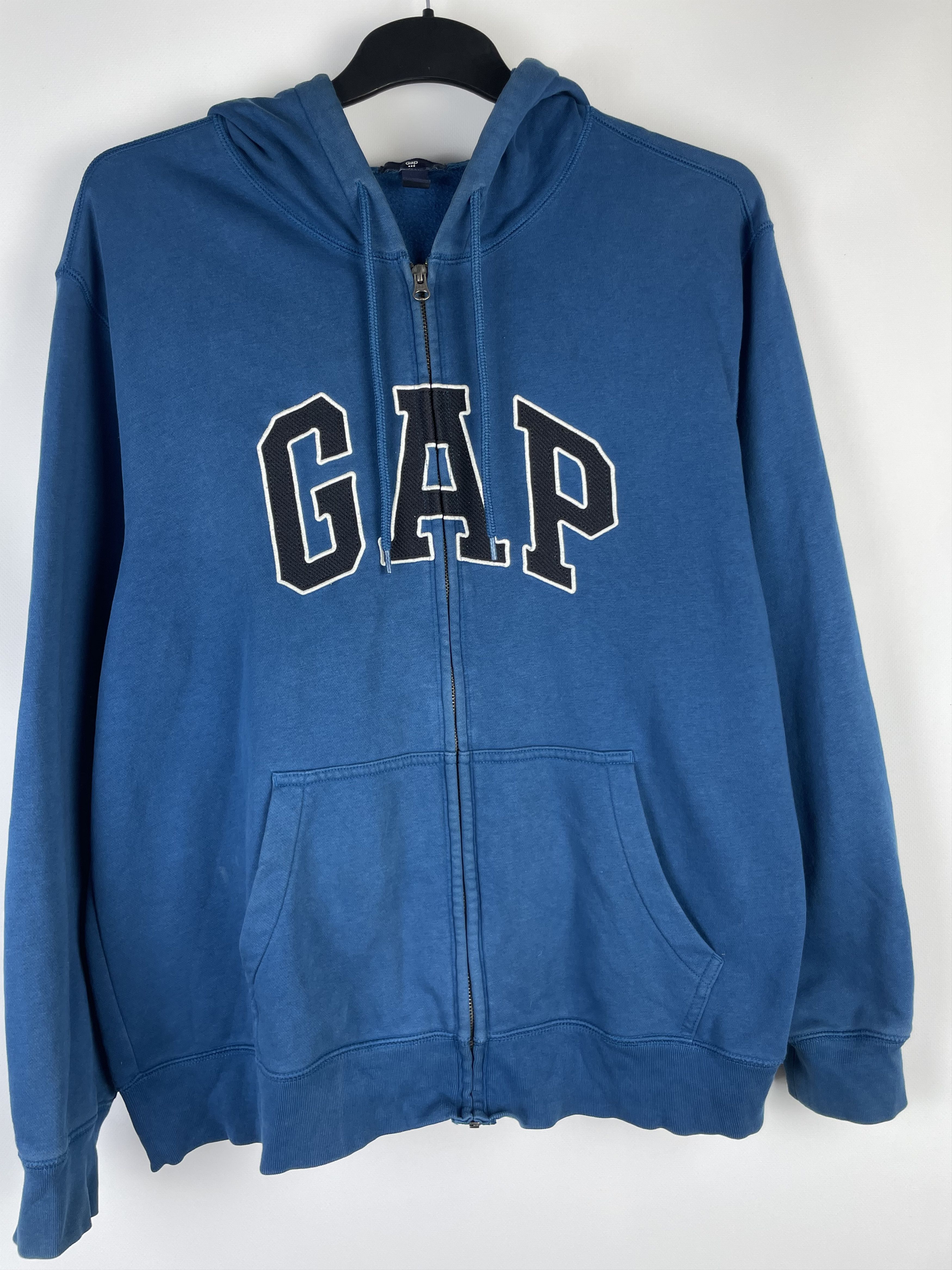 Gap × Vintage Vintage GAP Zip Hoodie sweatshirt Size US XL / EU 56 / 4 - 3 Thumbnail