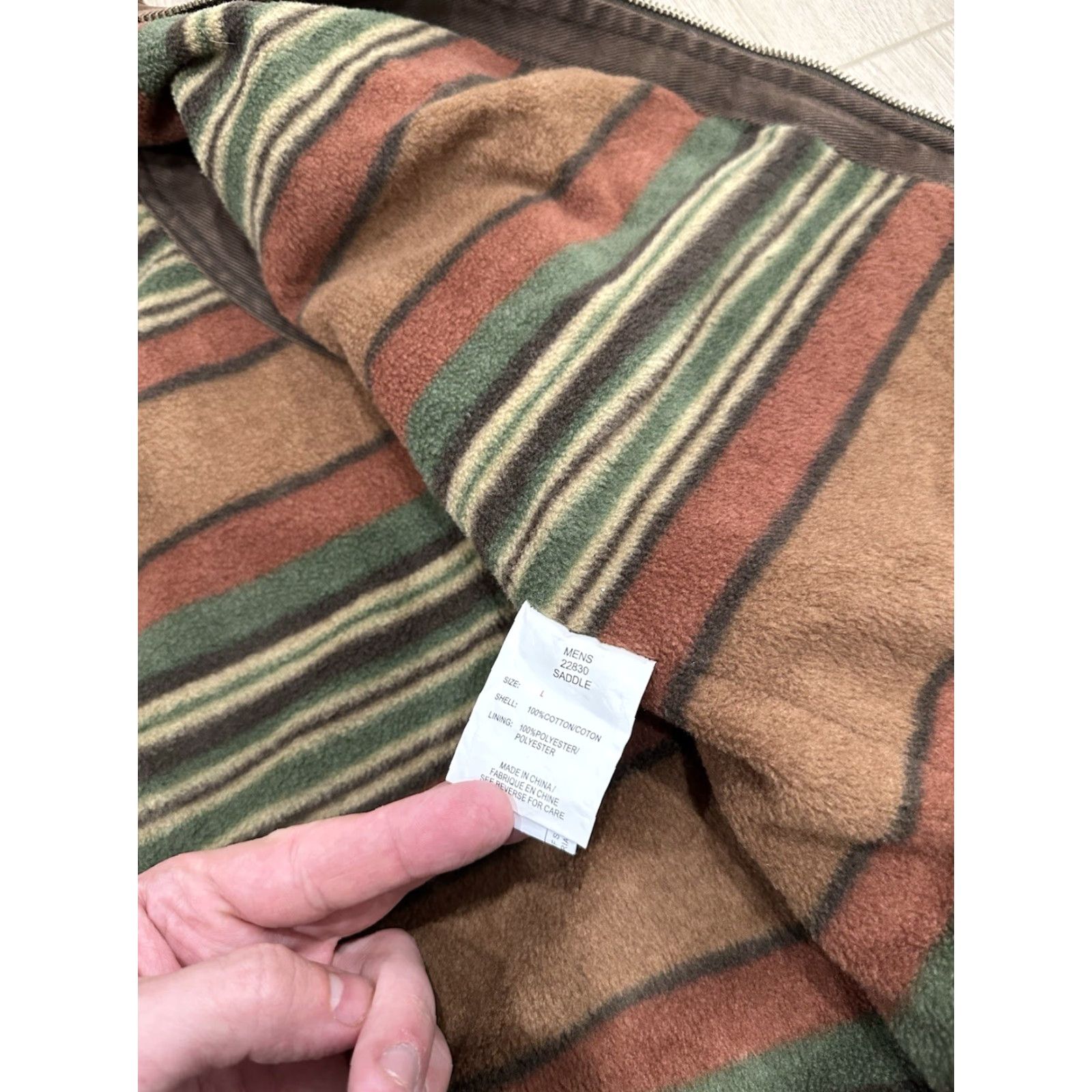 Vintage VINTAGE Woolrich Vest Canvas Brown Large Mens Full Zip Lined Fleece Pockets Casual Workwear Outdoor Western Hunting Utility Size US L / EU 52-54 / 3 - 6 Thumbnail