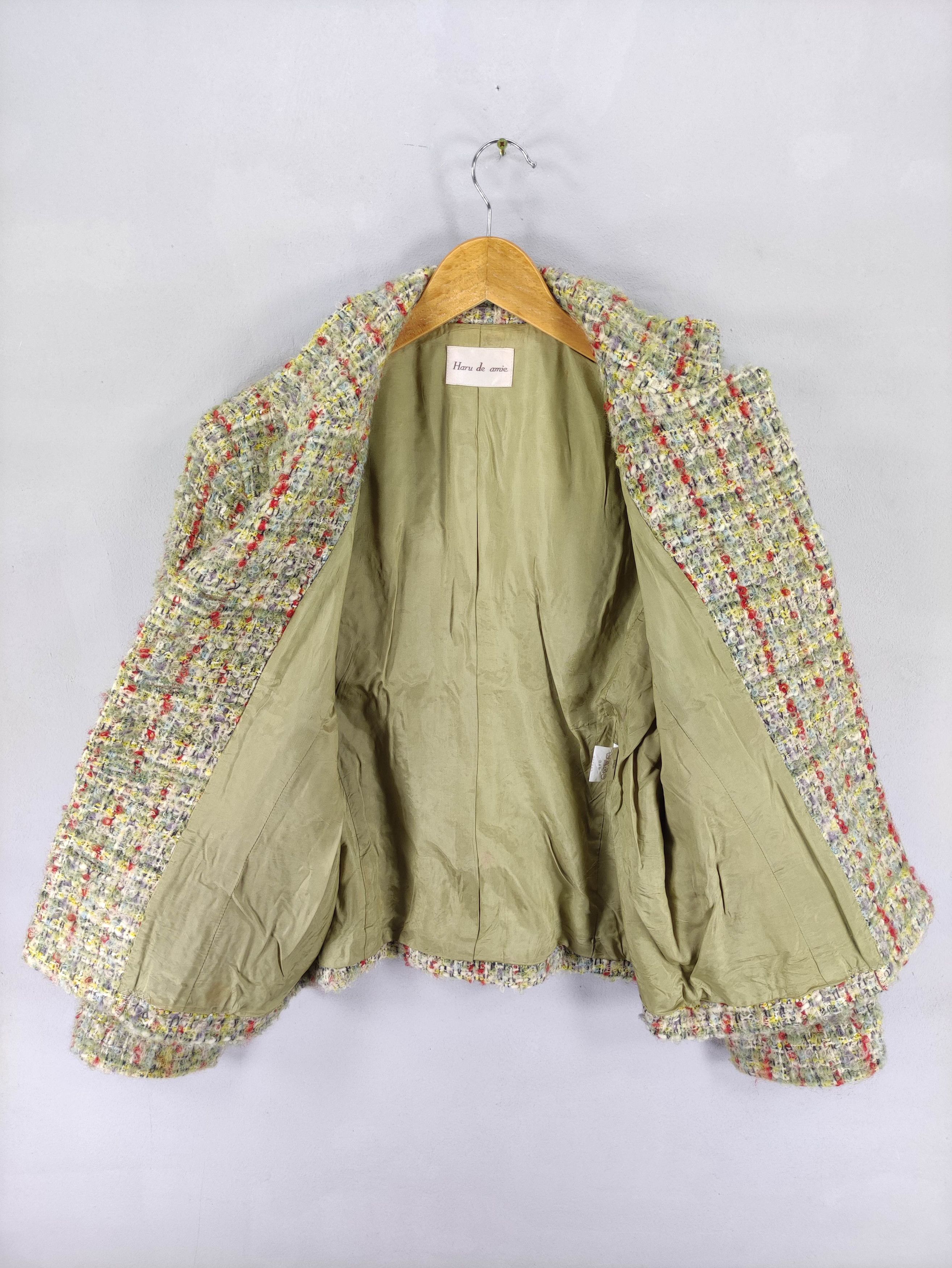 Japanese Brand Vintage Haru De Amie Wool Tweed Jacket Size S / US 4 / IT 40 - 3 Thumbnail