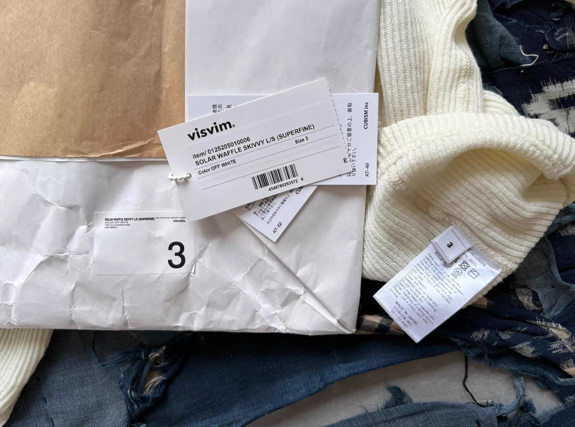 Visvim VISVIM 25AW SOLARWAFFLE SKIVVY Wool White Size 3 New Size US L / EU 52-54 / 3 - 9 Thumbnail