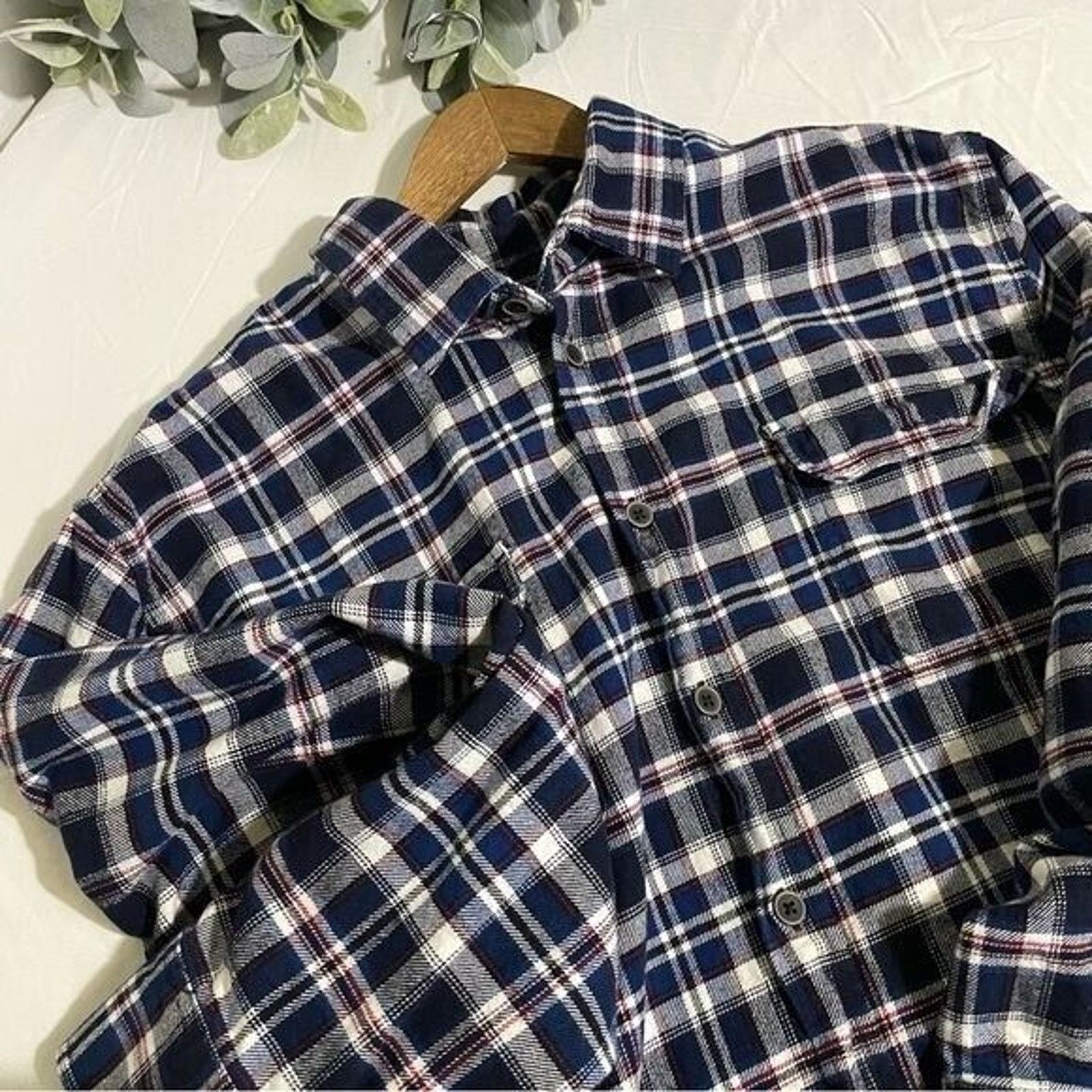 Other Jachs Brawny Mens Flannel Shirt 2X Plaid Heavyweight Size US XXL / EU 58 / 5 - 12 Thumbnail