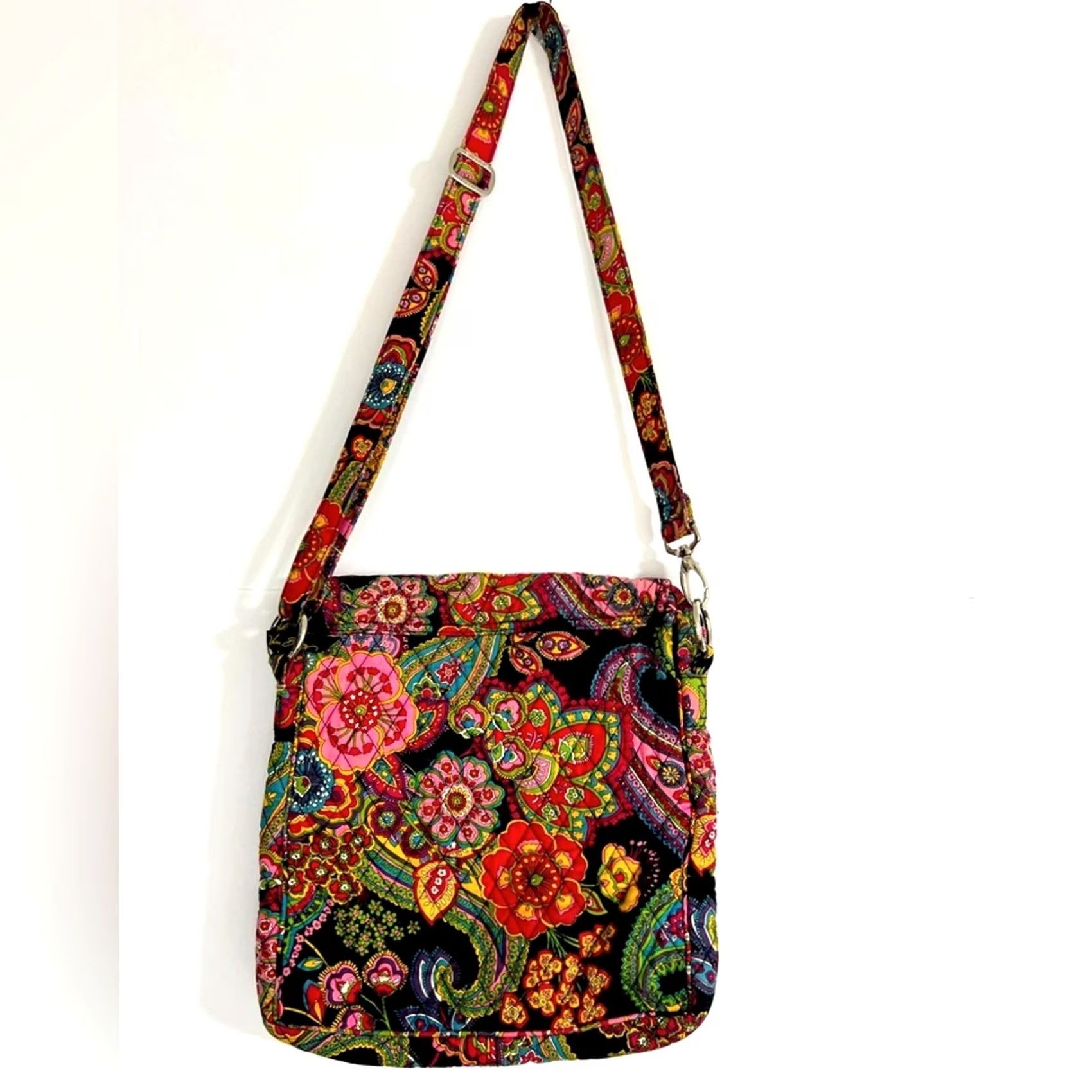 Vera Bradley Vera Bradley Purse Crossbody Retired Symphony In Hue Paisley Black Cotton Women's Size ONE SIZE - 2 Thumbnail
