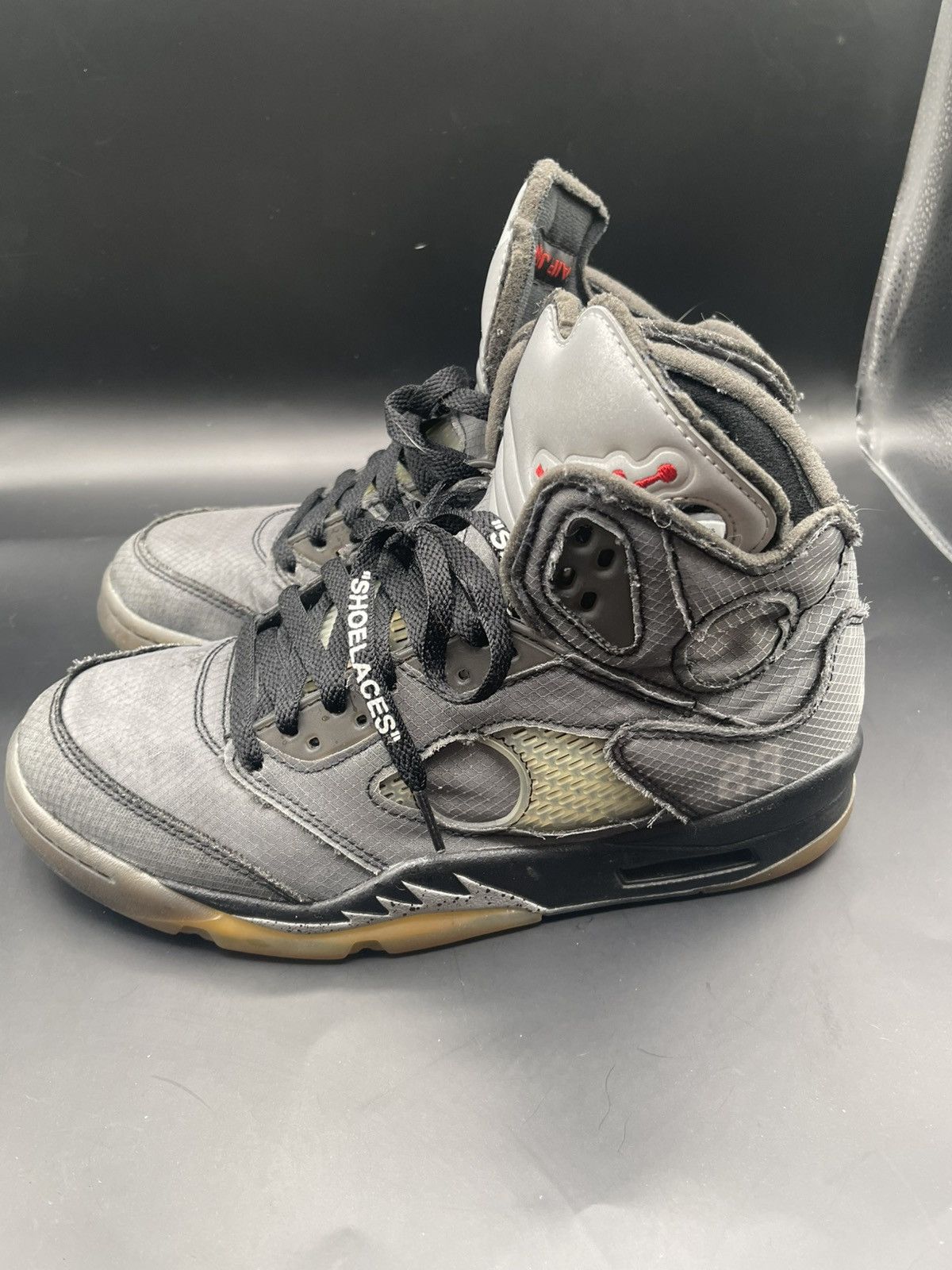 Jordan Brand × Off-White Off white muslin 5 Sz 8.5 Size US 8.5 / EU 41-42 - 3 Thumbnail
