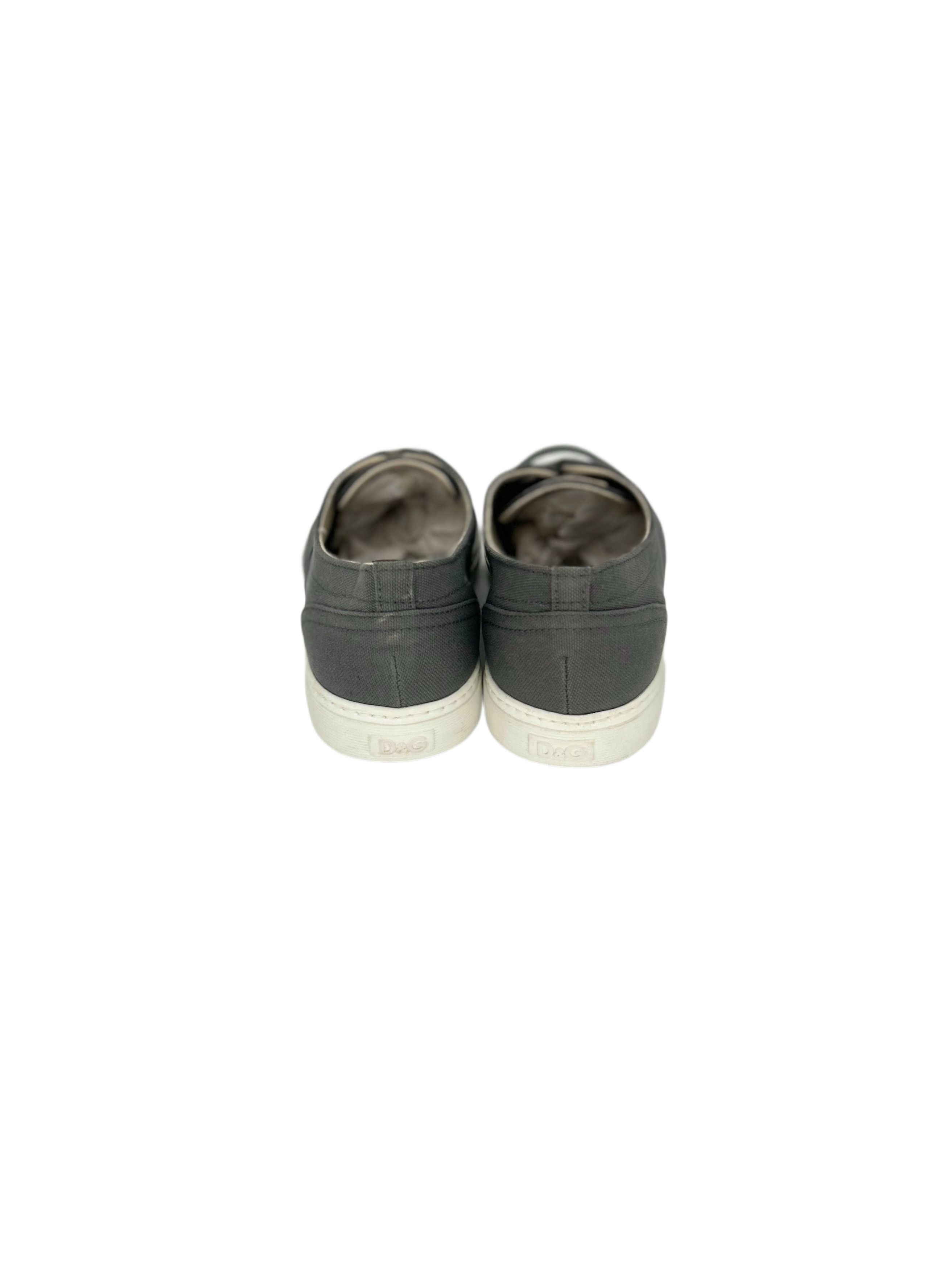 Dolce & Gabbana D&G ( Dolce & Gabbana ) Grey Canvas 'Deck' Trainers Size US 6 / EU 39 - 6 Thumbnail