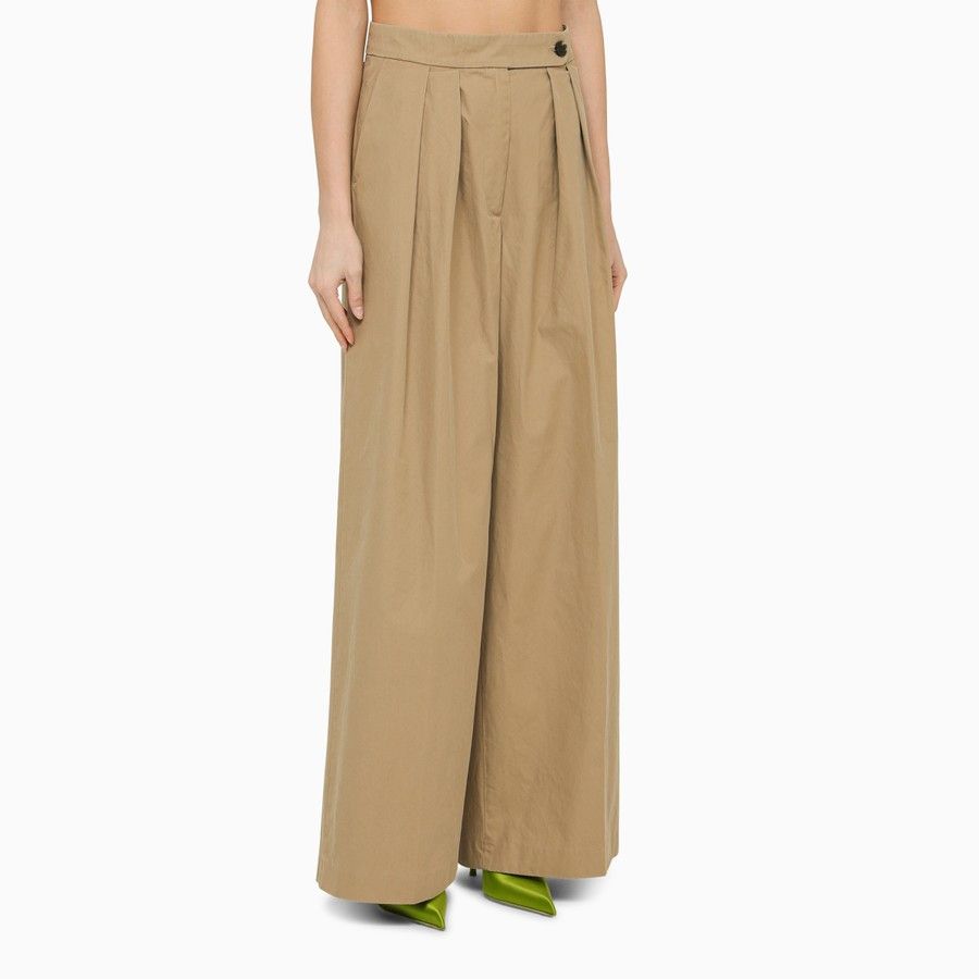 Dries Van Noten o1d2blof0824 Cotton Trousers in Beige Size 28" / US 6 / IT 42 - 3 Thumbnail