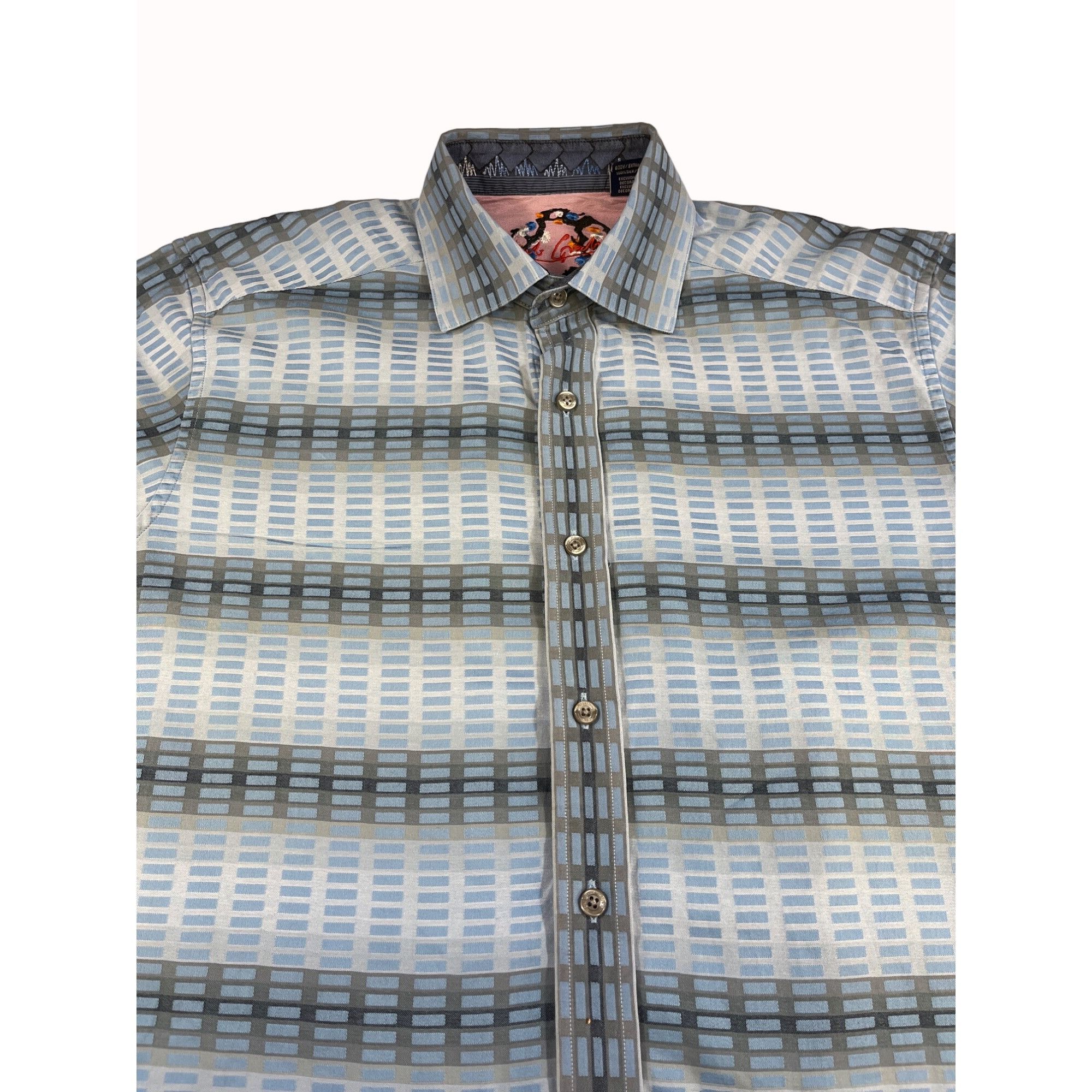Robert Graham Robert Graham Men's Blue Geometric Button Up Shirt Size S SK Size US S / EU 44-46 / 1 - 3 Thumbnail