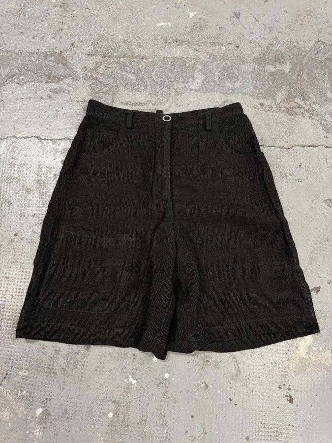 Armani 2000s Armani Grey Linen Short Size US 28 / EU 44 - 1 Thumbnail