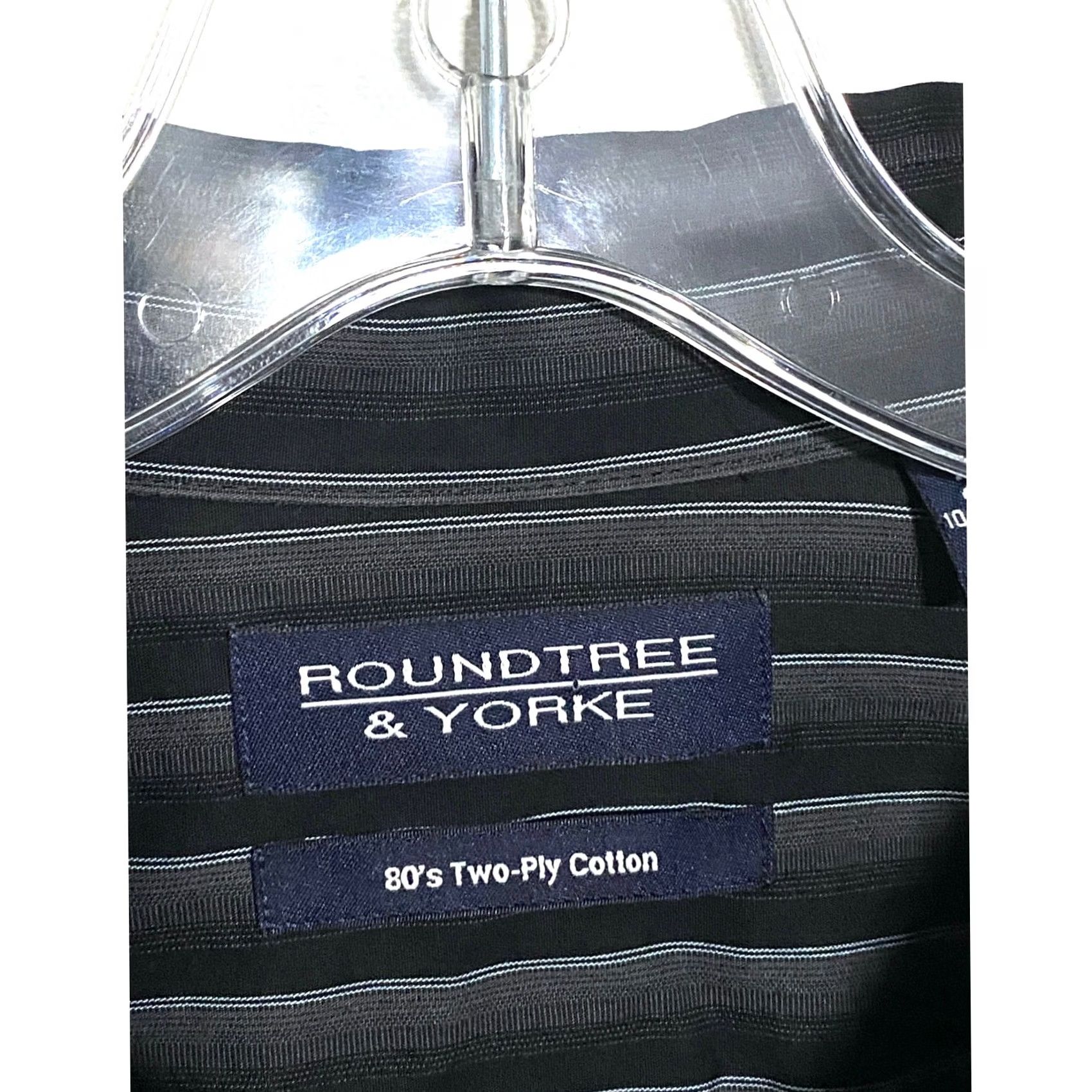 Roundtree & Yorke VINTAGE Roundtree & Yorke Dress Shirt Men 2XLT Tall Button-Down Collared Long Sleeve Black 54 Chest Size US XXL / EU 58 / 5 - 5 Thumbnail