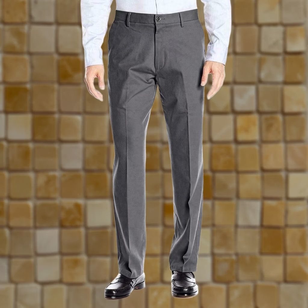 Dockers DOCKERS Mens Dress Pants Flat Front Signature Grey 38x32 Pants Classic Formal Casual 279980007 Mens Gray Size US 38 / EU 54 - 1 Preview