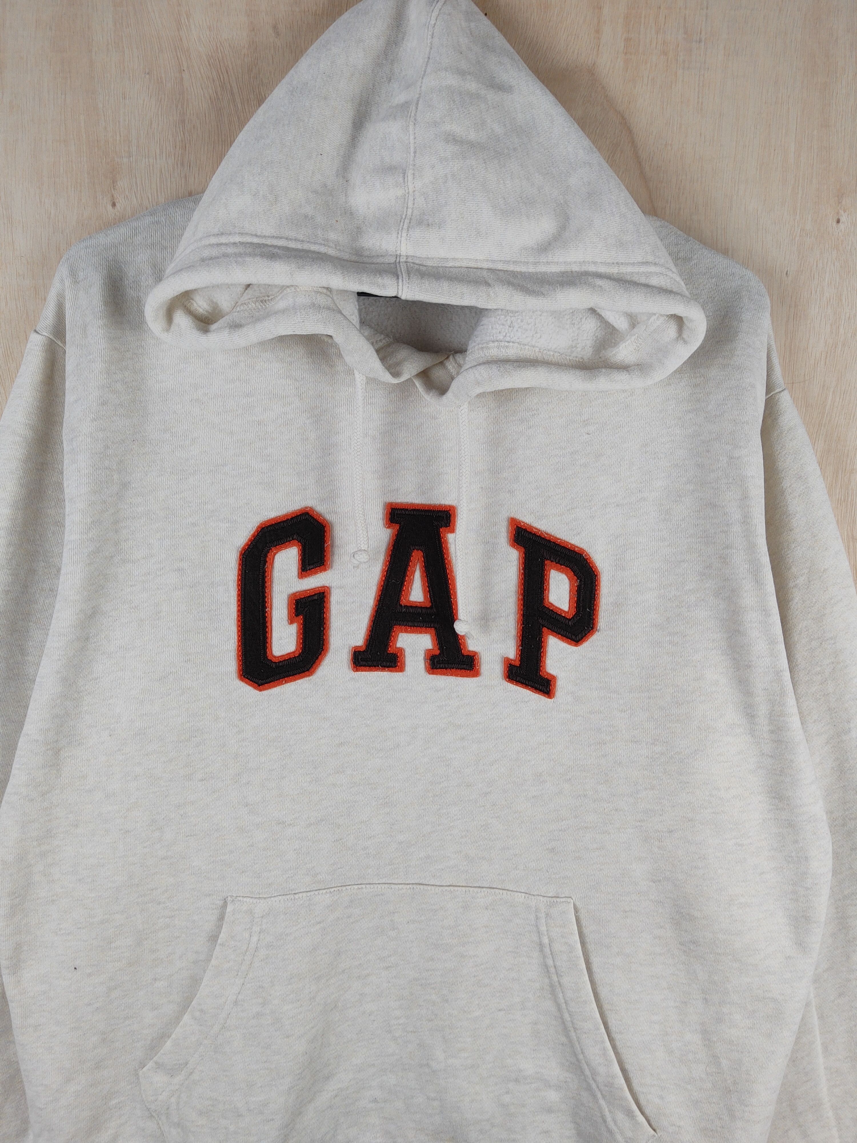 Gap × Japanese Brand × Vintage Gap Cream Hoodie Sweatshirts #S2493 Size US M / EU 48-50 / 2 - 2 Thumbnail