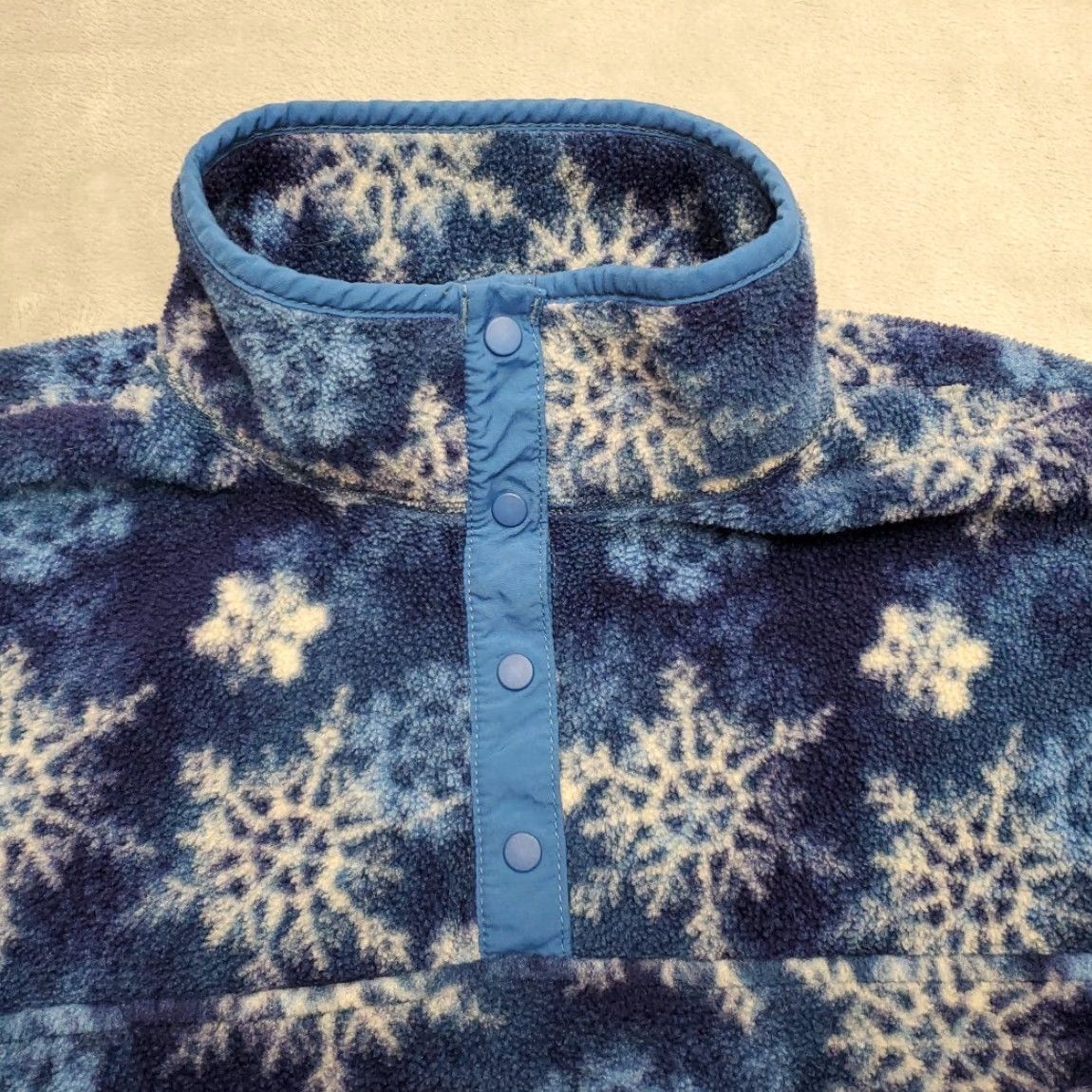 Vintage VTG LL Bean Pullover Fleece Womens Large Blue Snap Nature Outdoors Gorp Embroidered Logo Fair Isle 90s Accessories Jacket Mens Womens Size L / US 10 / IT 46 - 3 Thumbnail