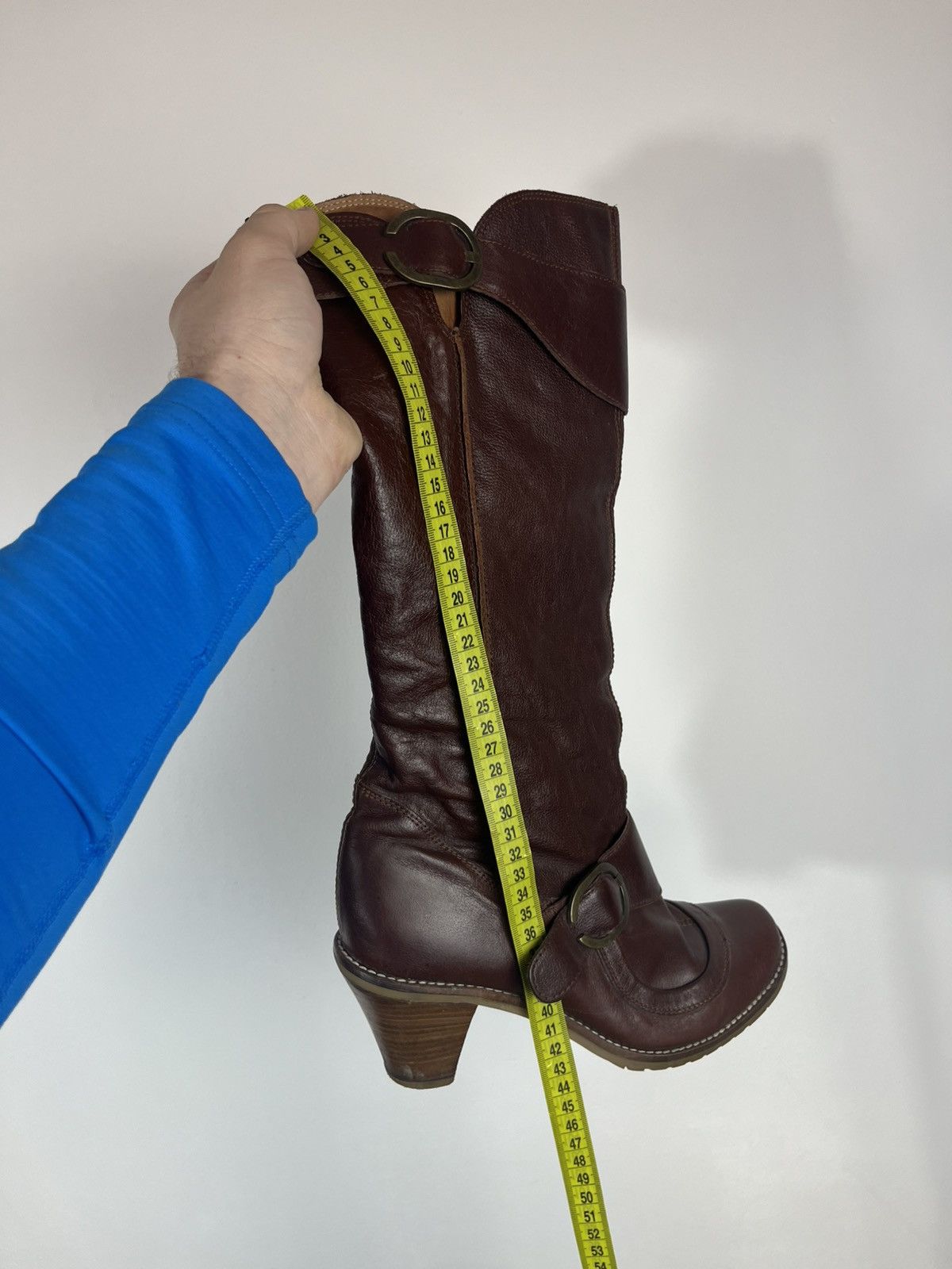 Other Women’s Brown Leather Knee High Boots Buckle Heel EU 40 Size US 9 / IT 39 - 18 Thumbnail