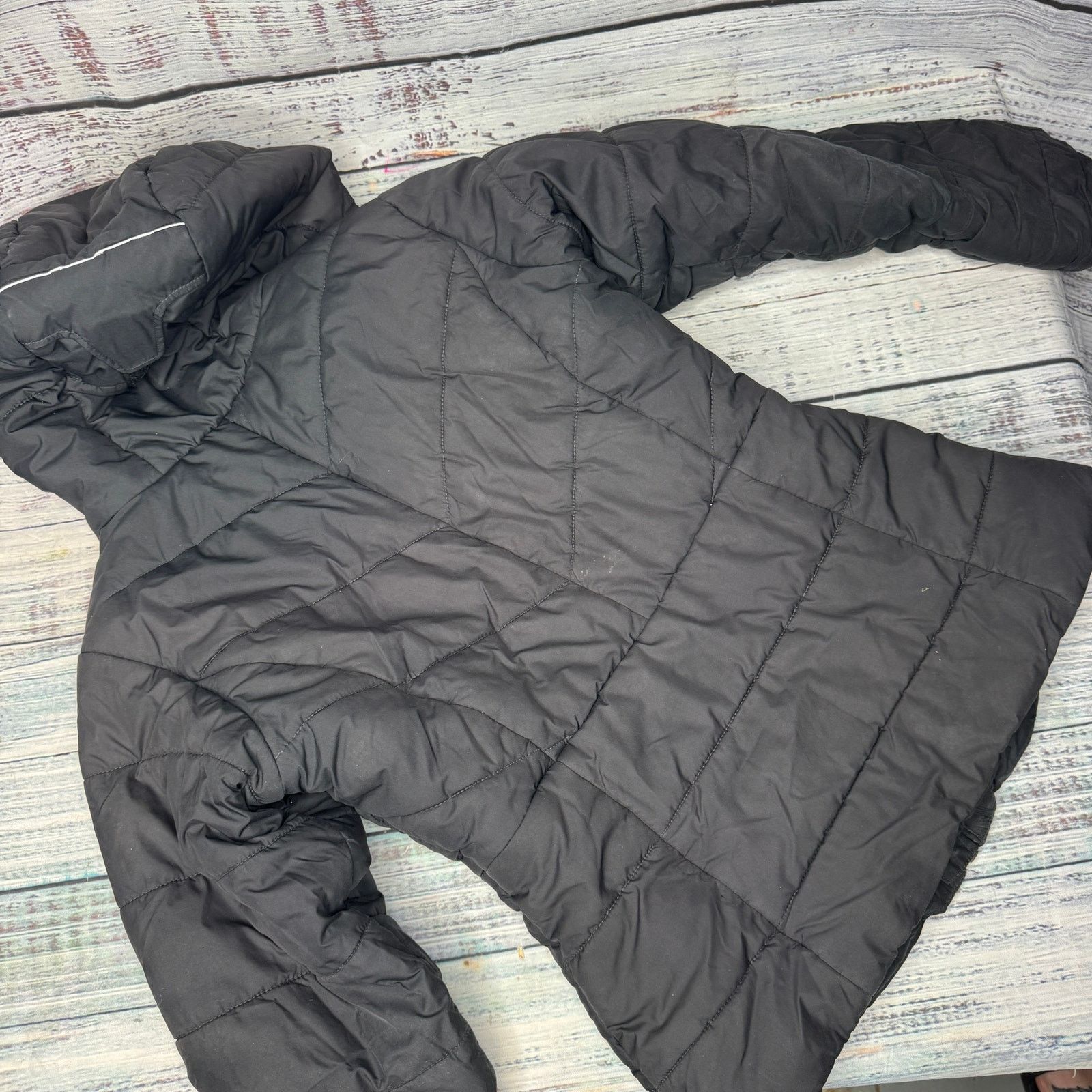 Columbia Columbia 7/8 Black Hooded Puffer Coat Quilted Winter Jacket Size S / US 4 / IT 40 - 4 Thumbnail