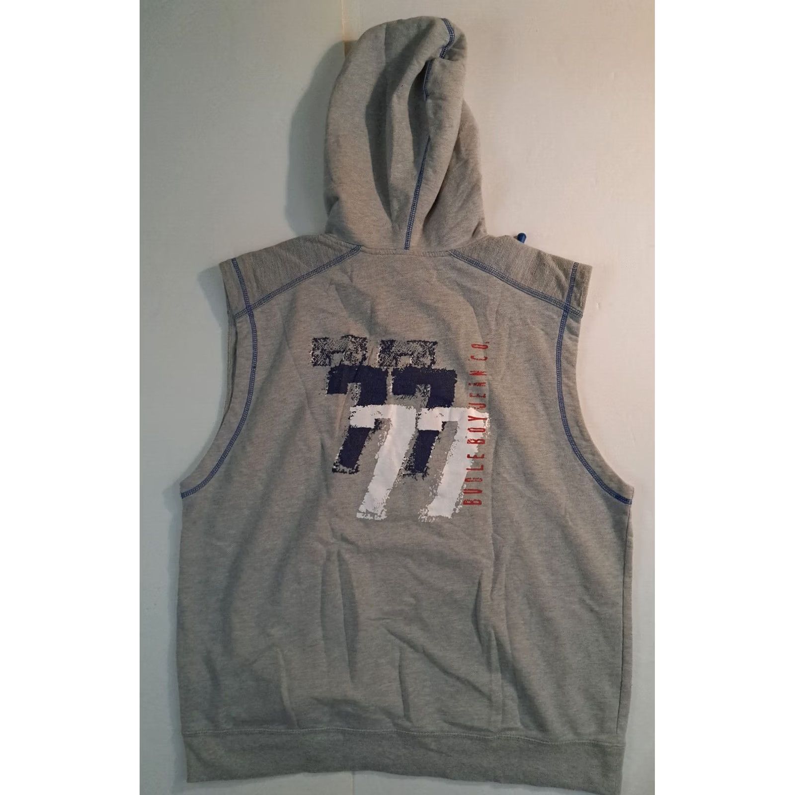Vintage VINTAGE Bugle Boy Jeans Sweatshirt Hooded Sleeveless Gray M Crew Neck Pullover 26in Long 23in Pit to Pit Mens Size US M / EU 48-50 / 2 - 6 Thumbnail