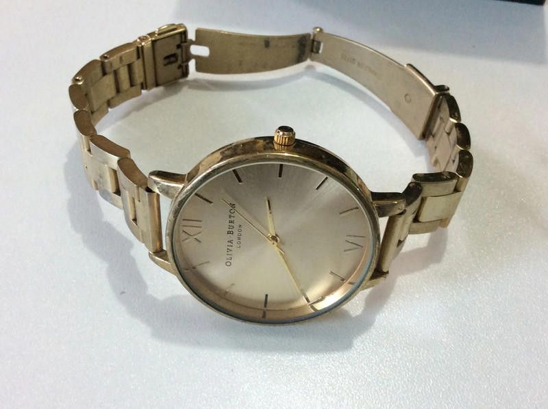 Designer Olivia gold dial stainless steel watch Size ONE SIZE - 1 Thumbnail