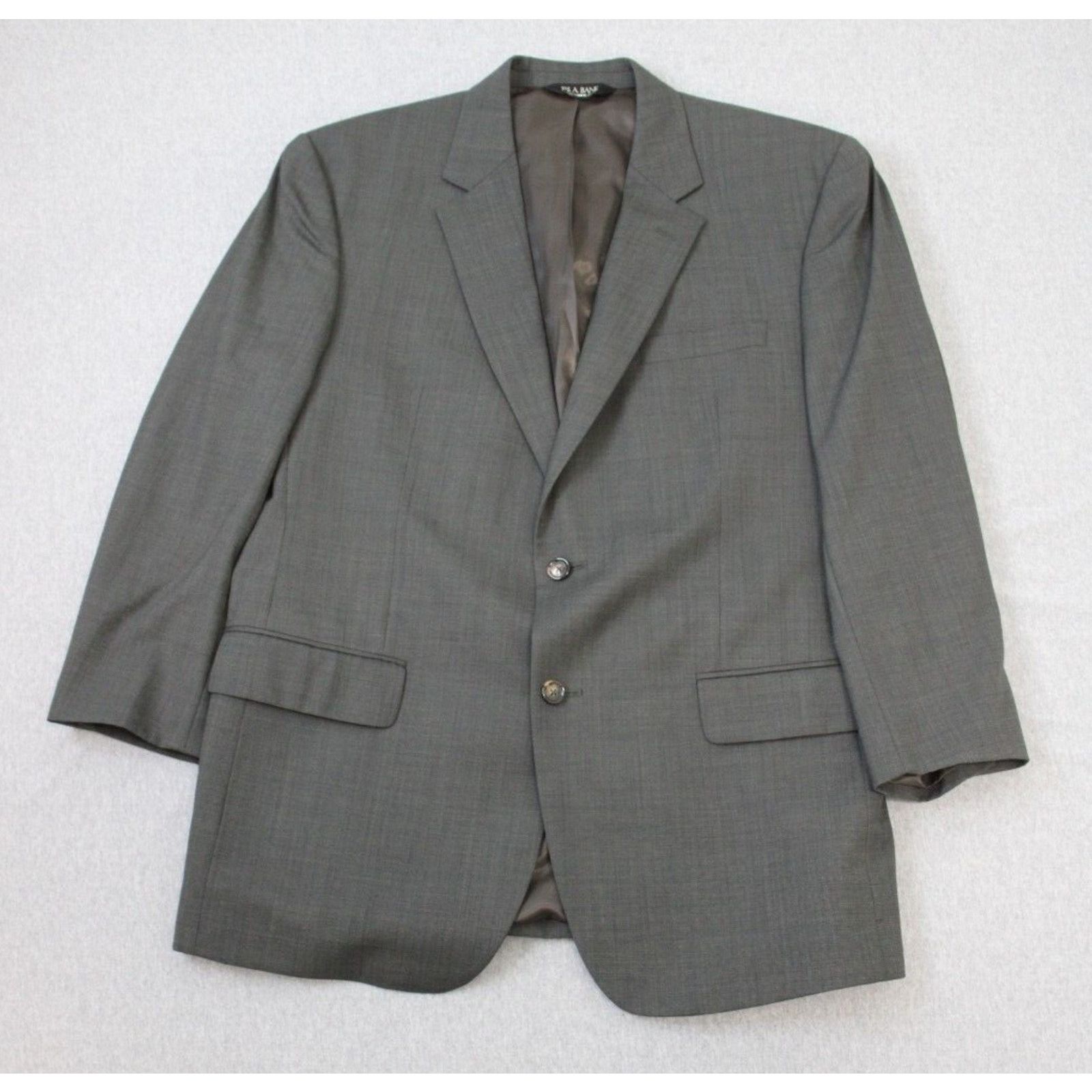 Jos. A. Bank Jos. A. Bank Blazer Mens 44R Gray 100% Wool Long Sleeve Size 44R - 1 Thumbnail