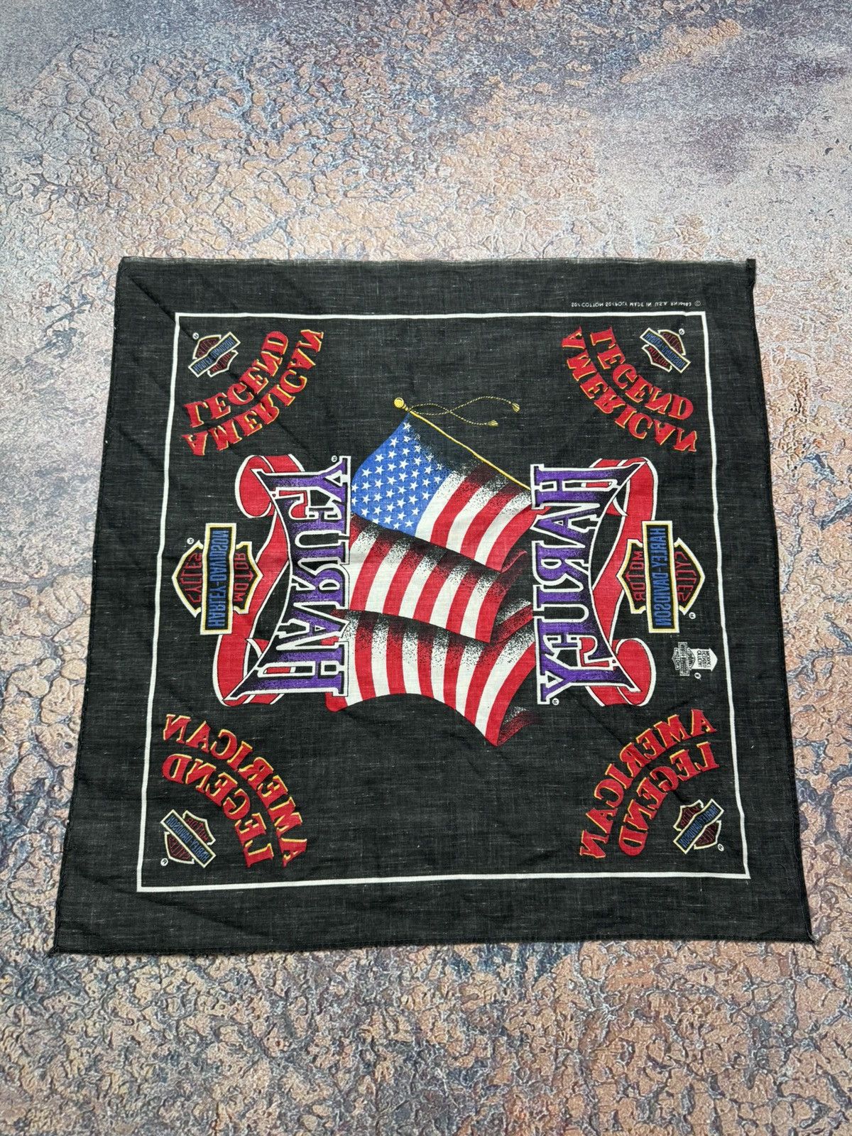 Harley Davidson Harley Davidson 90s vintage made in USA bandana scarf Size ONE SIZE - 5 Thumbnail