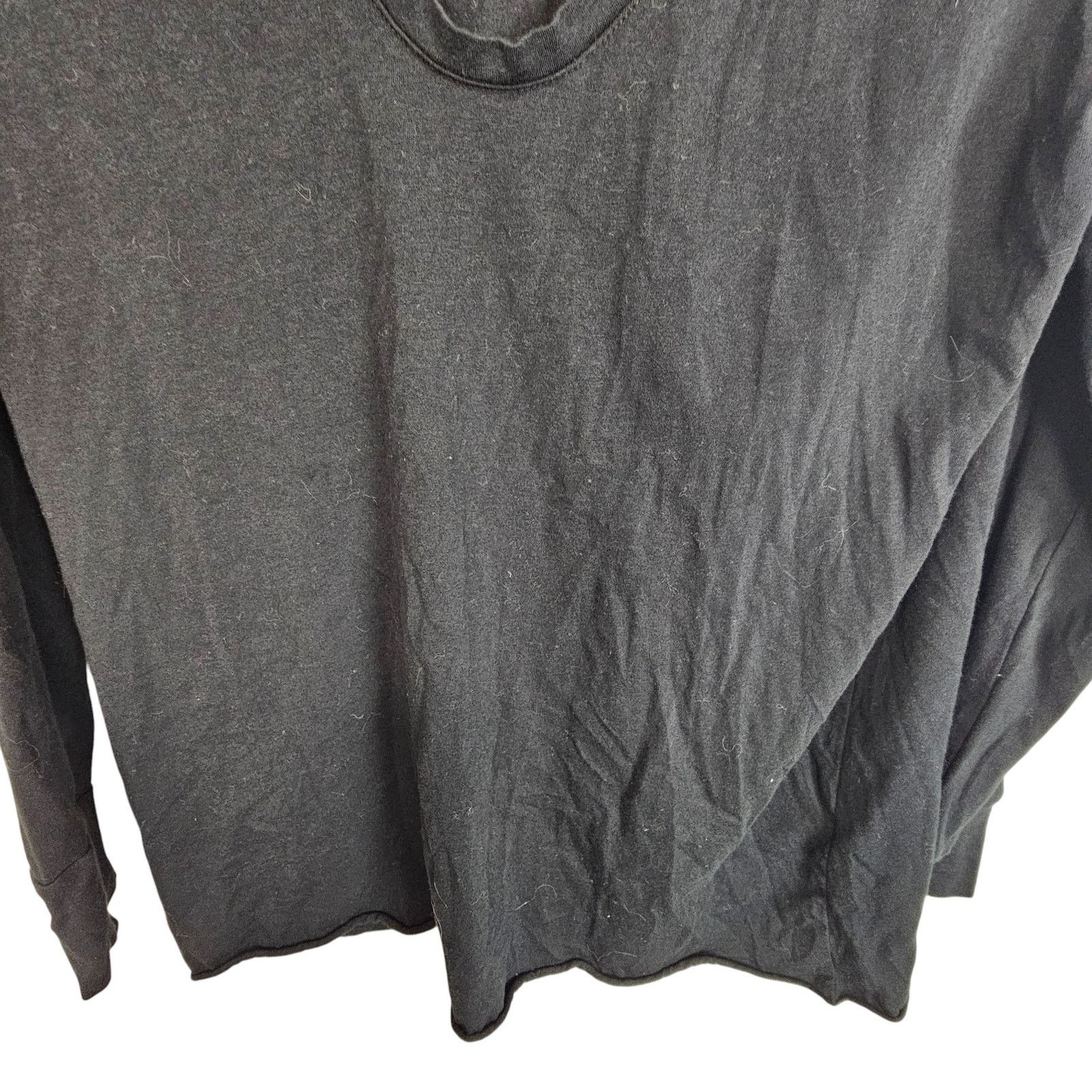 James Perse James Perse Womens Black V-Neck T-Shirt 1 Classic Minimalist Size S / US 4 / IT 40 - 3 Thumbnail