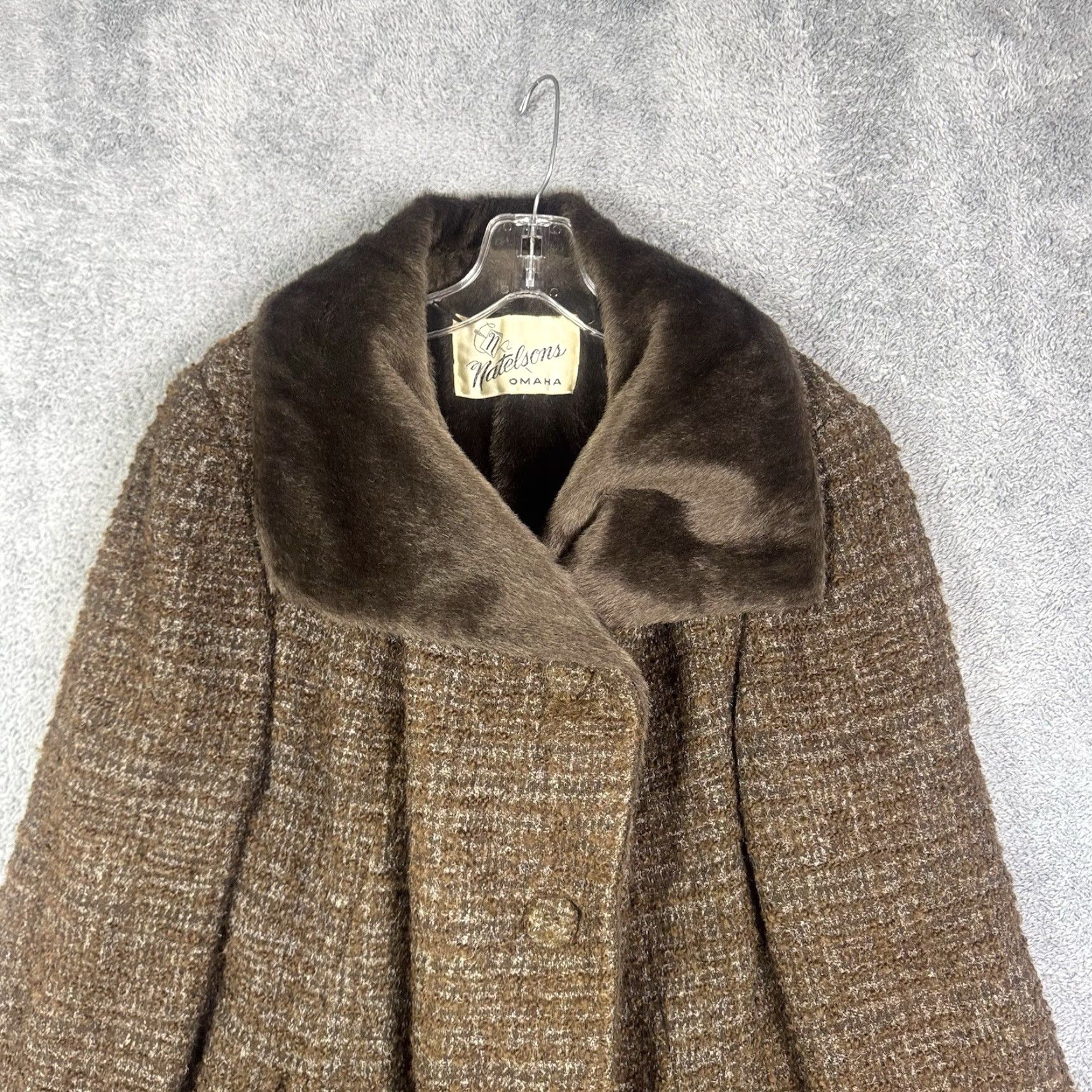 Etro VINTAGE Natelsons Coat Fur Beaver Wool 60s Retro Glam Regency Real Beaver Fur S/M Womens Eveningwear Size S / US 4 / IT 40 - 3 Thumbnail