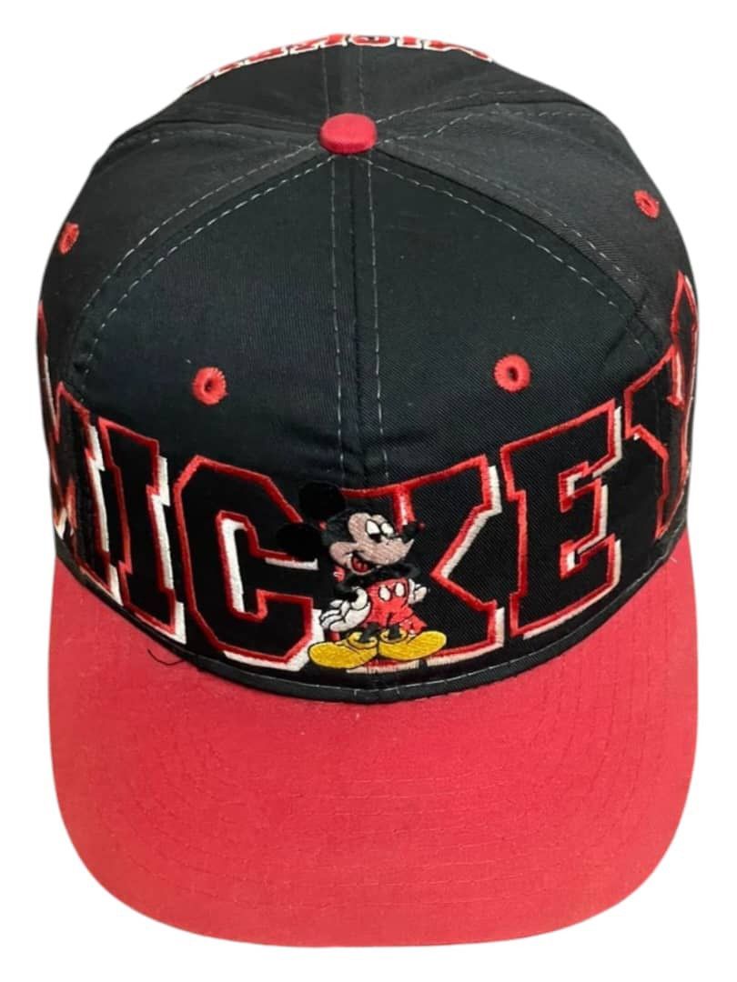 Mickey Mouse × Mickey Unlimited × Vintage RARE VINTAGE 90s MICKEY MOUSE BLOCKHEAD SPELLOUT CAP Size ONE SIZE - 1 Thumbnail
