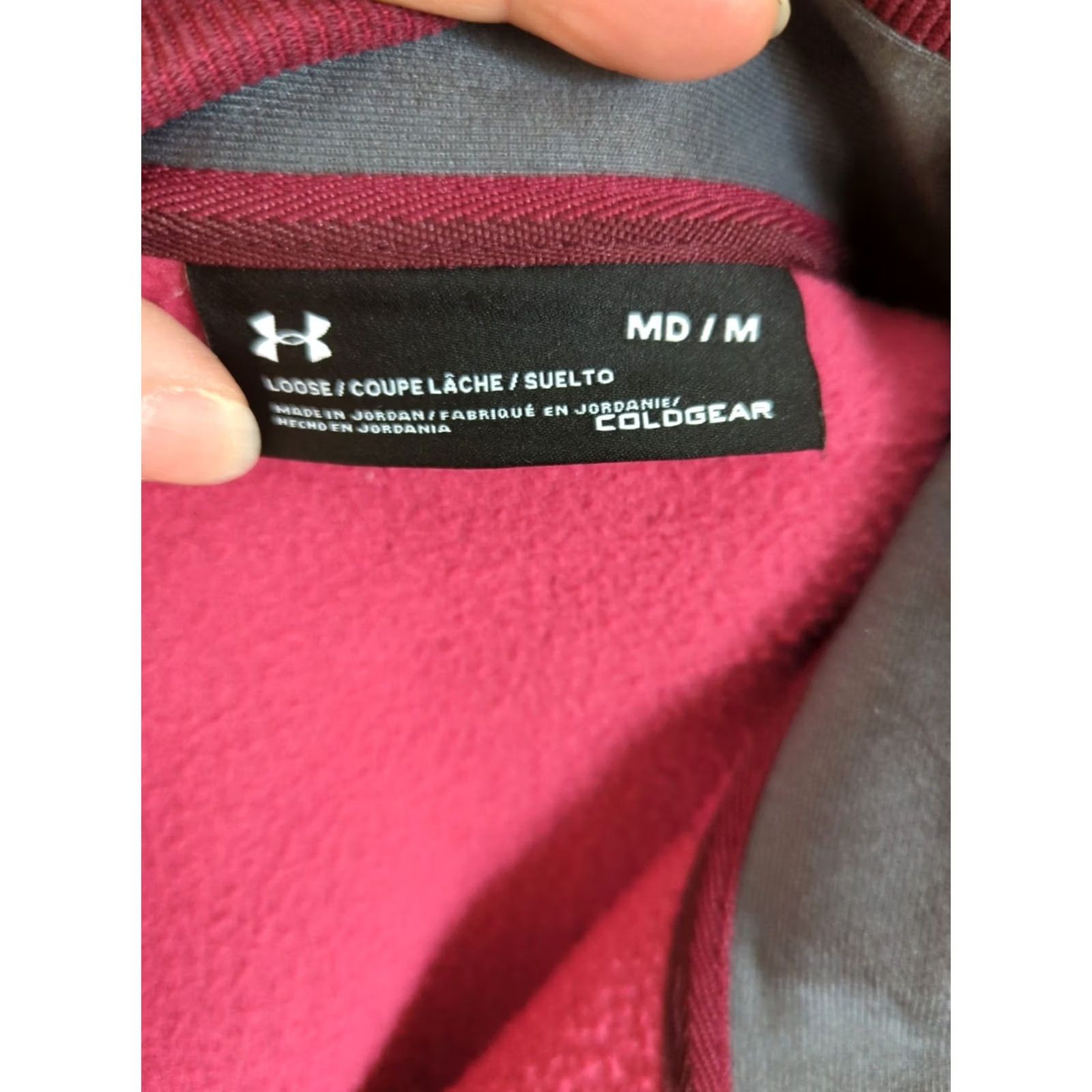 Under Armour Under armour Men M Pullover Quarter Zip Cold Gear Loose Fit Raspberry sweater Size US M / EU 48-50 / 2 - 8 Thumbnail