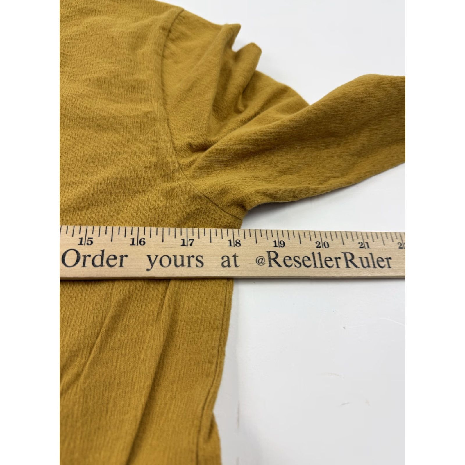 Carbon2Cobalt Carbon2cobalt Sweater Womens Medium Yellow V Neck 100% Cotton Knit Pullover Size M / US 6-8 / IT 42-44 - 7 Thumbnail