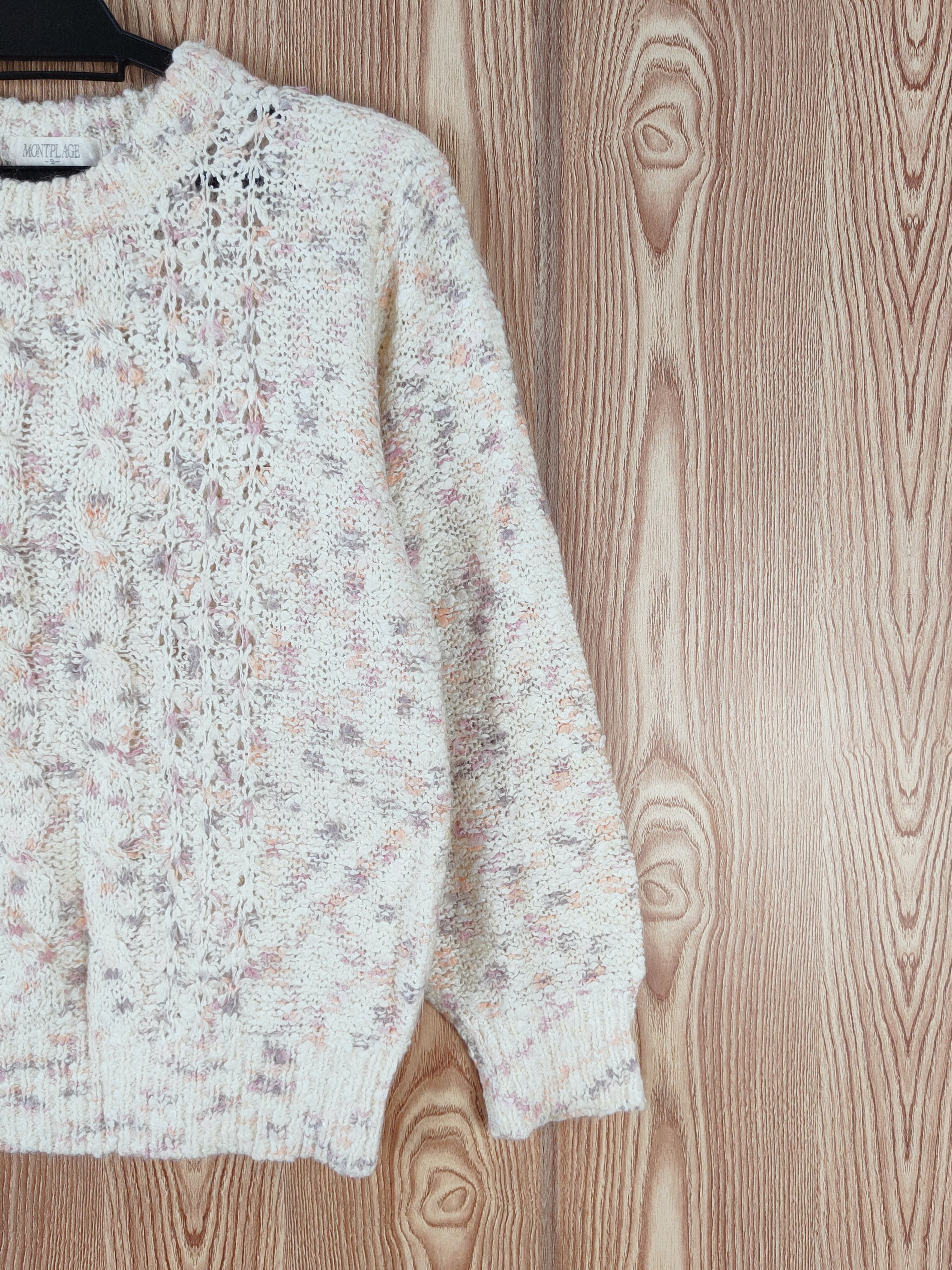 Japanese Brand × Vintage Montplage Cream Knitwear Sweatshirts #W250 Size M / US 6-8 / IT 42-44 - 5 Thumbnail