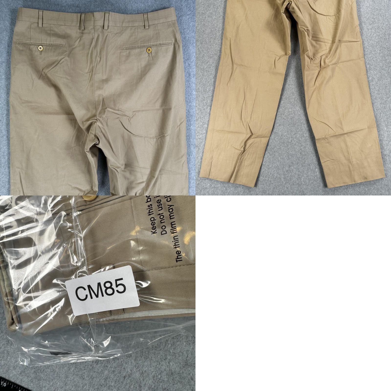 Ermenegildo Zegna VINTAGE Ermenegildo Zegna Pants Mens 38x30 Beige Cloud Cotton Chino Straight Regular Fit Size US 38 / EU 54 - 8 Thumbnail