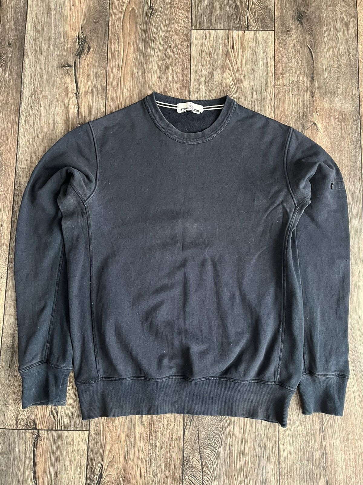 Stone Island Stone Island Distressed Washed Vintage Sweatshirt Size US XL / EU 56 / 4 - 1 Thumbnail