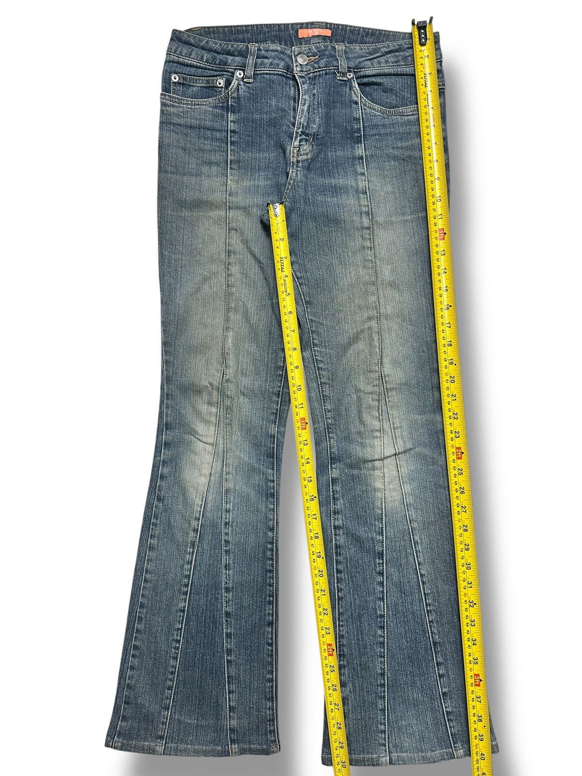 Japanese Brand Vintage Castanets Club Flared Jeans High Rise, Light Wash Size US 31 - 15 Thumbnail