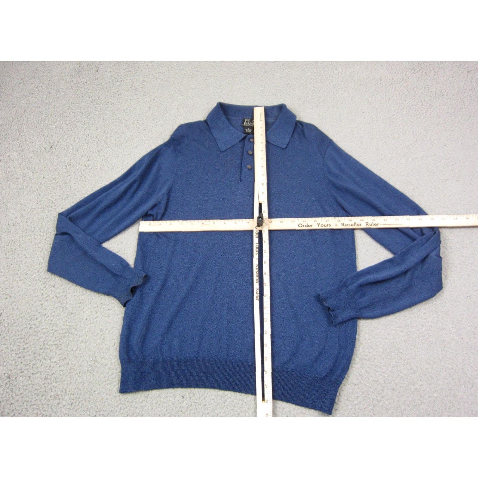 Jos. A. Bank Jos A Bank Sweater Mens Pullover Knit 100% Silk Blue M Casual Golf 90s Preppy Vintage No Size US M / EU 48-50 / 2 - 5 Thumbnail