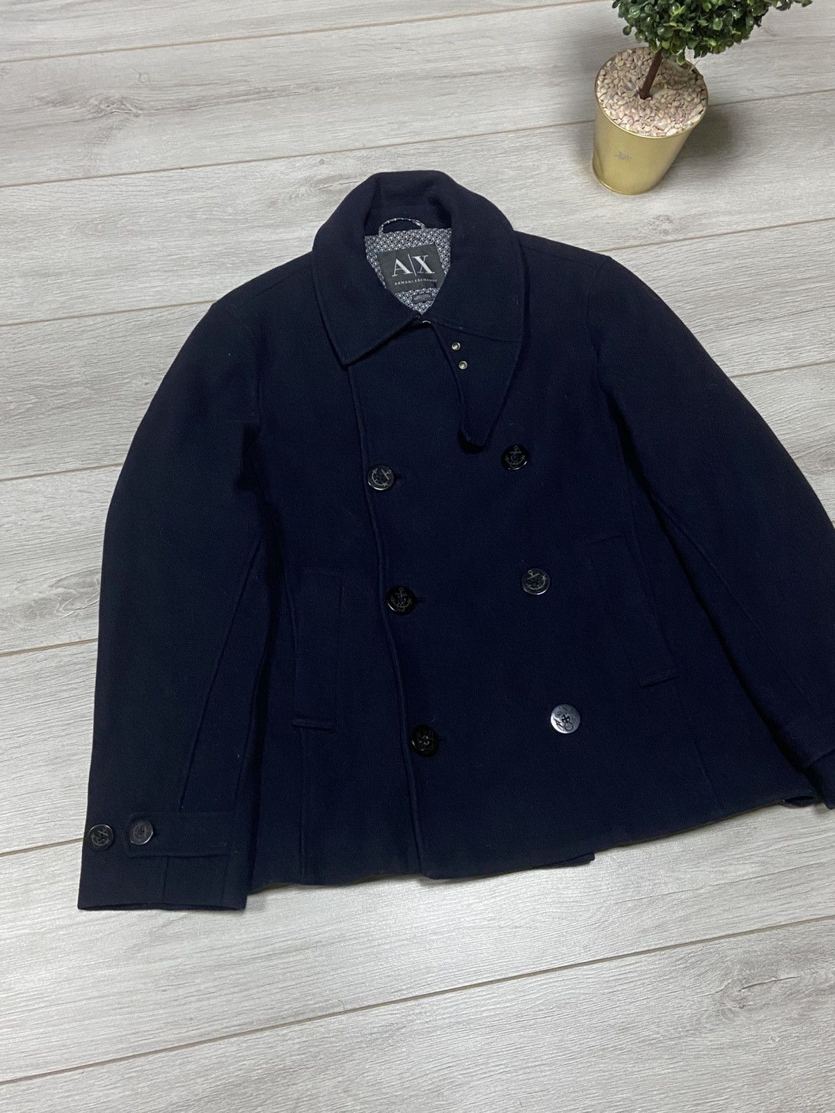 Armani Exchange Mens Armani Exchange Wool Coat Blazer jacket Size US L / EU 52-54 / 3 - 4 Thumbnail