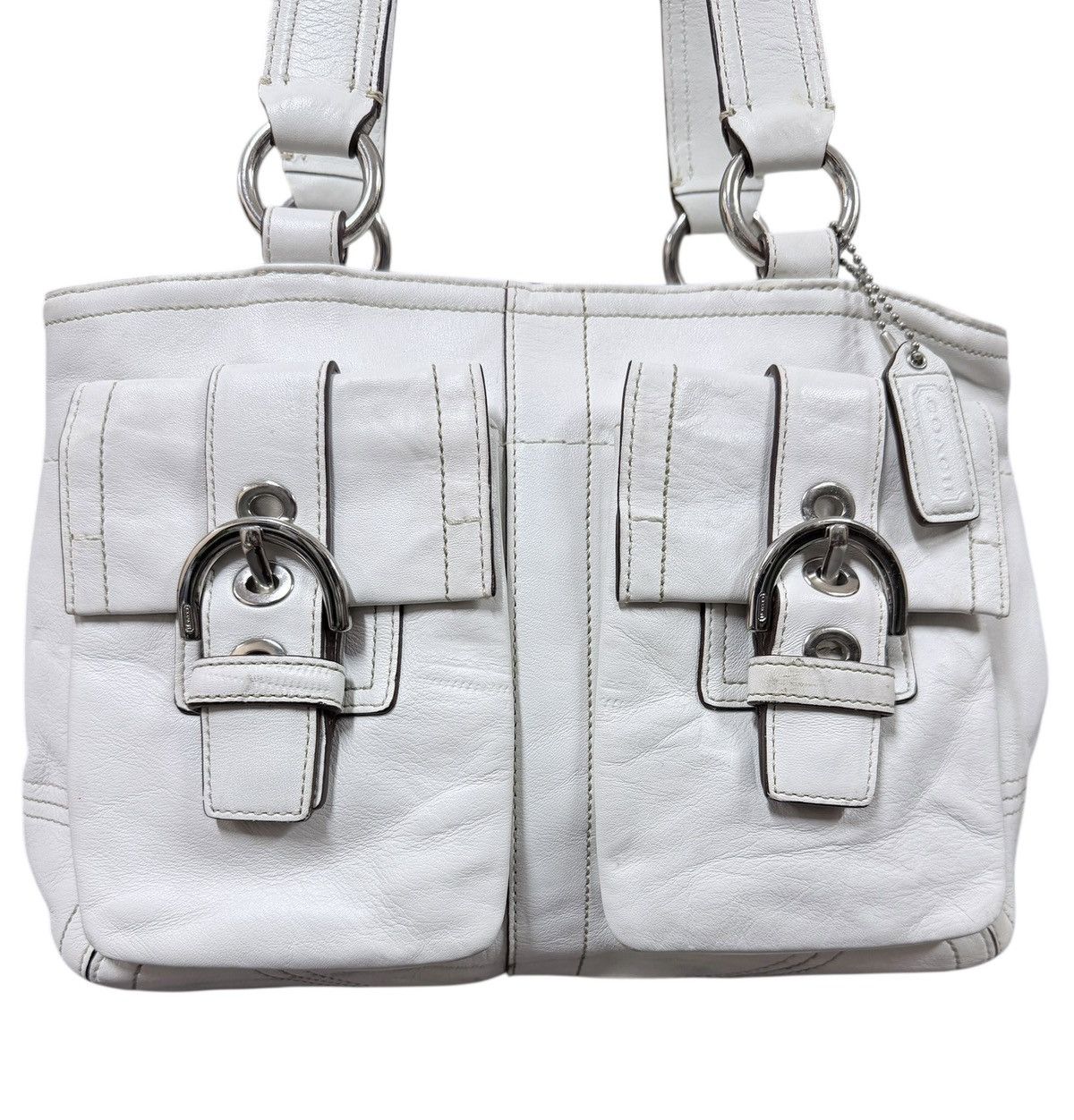 Coach Coach Hamilton Hobo Leather White Bag Size ONE SIZE - 4 Thumbnail