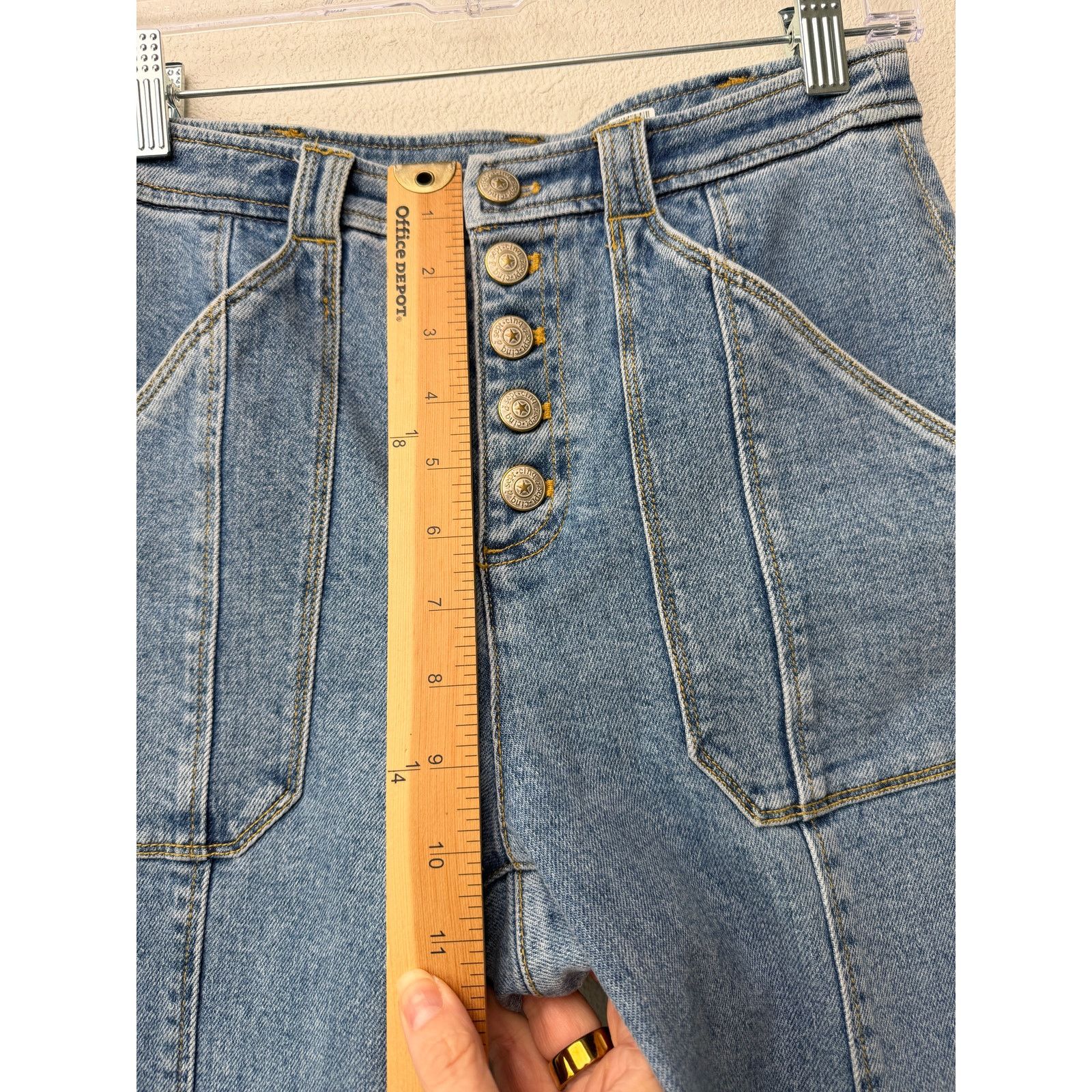 Cinq a Sept Cinq a Sept Benji Wide Leg Jeans Women US 0 Medium Wash Size 25" / US 0 / IT 36 - 12 Thumbnail