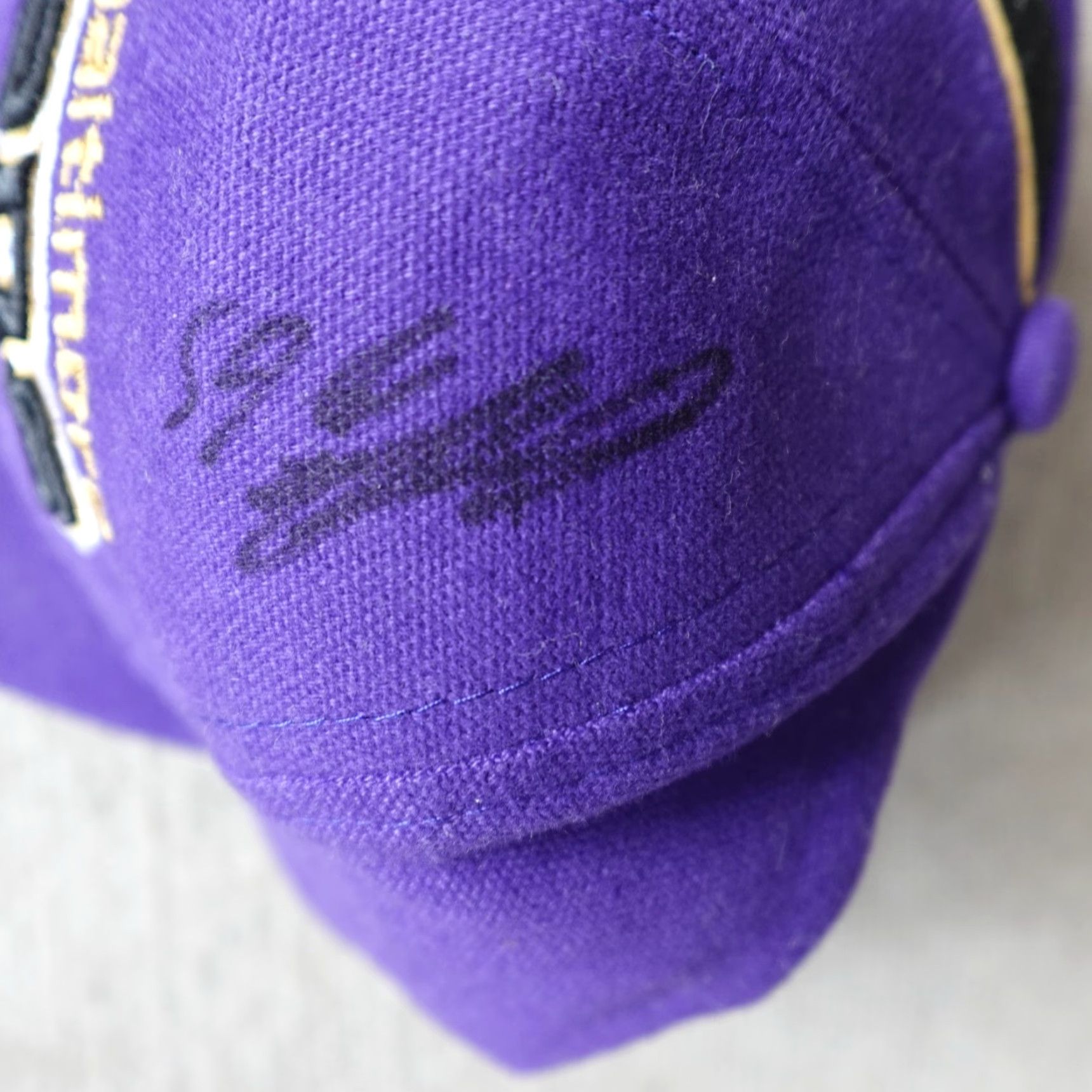 NFL VINTAGE Baltimore Ravens Hat Strapback Purple Embroidered Autographed Old Stock - NFL Baseball Cap Mens One Size Cotton Canvas Study Size ONE SIZE - 8 Thumbnail