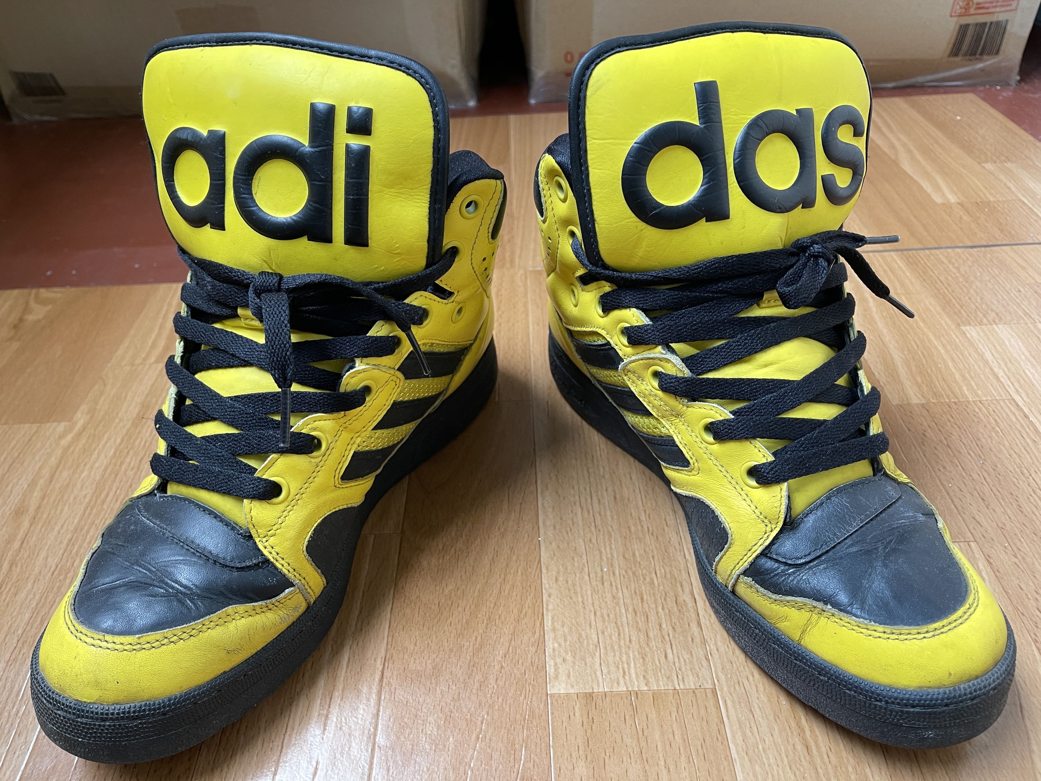 Adidas × Jeremy Scott Adidas sneakers Jeremy Scott Instinct Top shoes ObyO V24530 Size US 9.5 / EU 42-43 - 6 Thumbnail