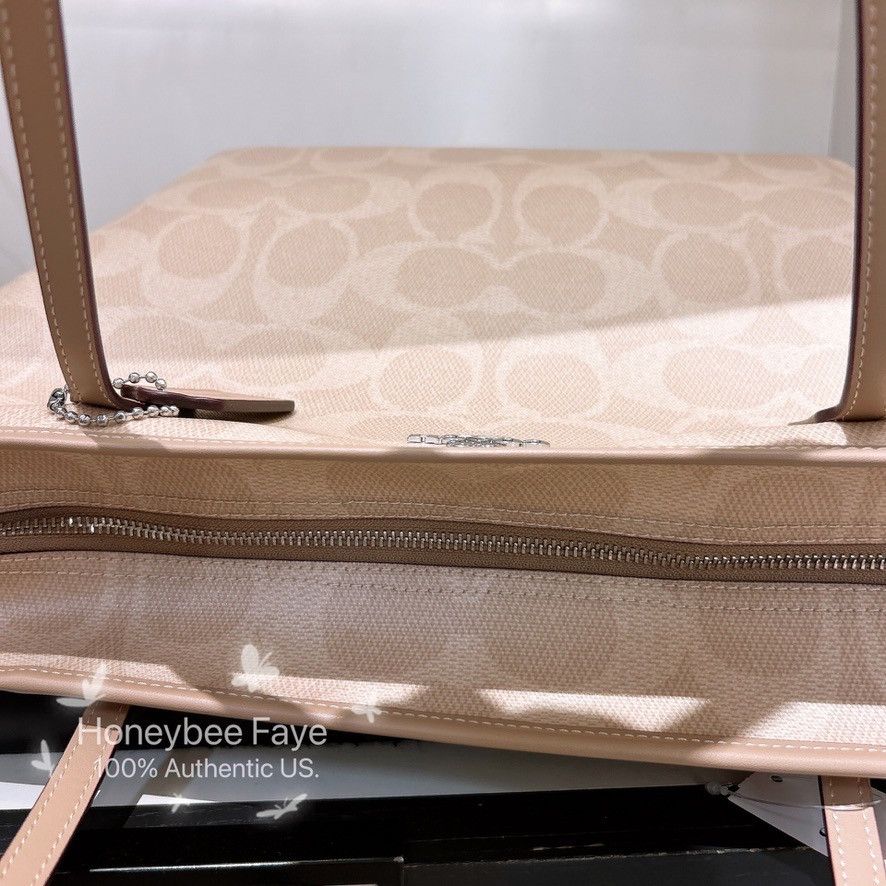 Coach Large City Tote Bag In Maxi Signature Canvas CCD66 Size ONE SIZE - 3 Thumbnail