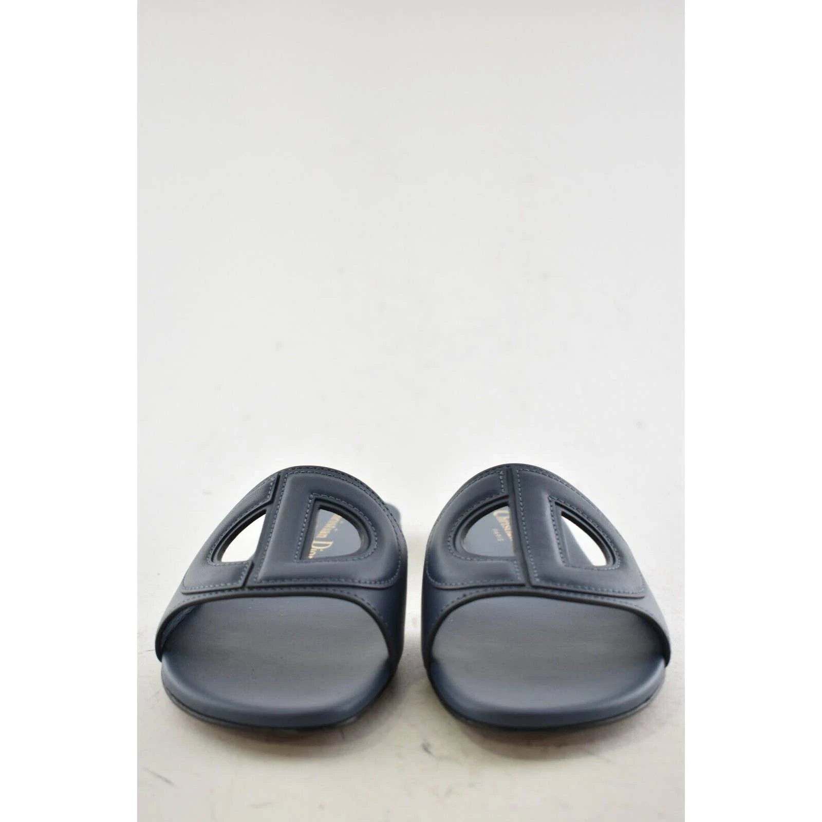 Dior Christian Dior Leather Club Logo Slide Mule Flat Sandal 35 Size US 5 / IT 35 - 6 Thumbnail