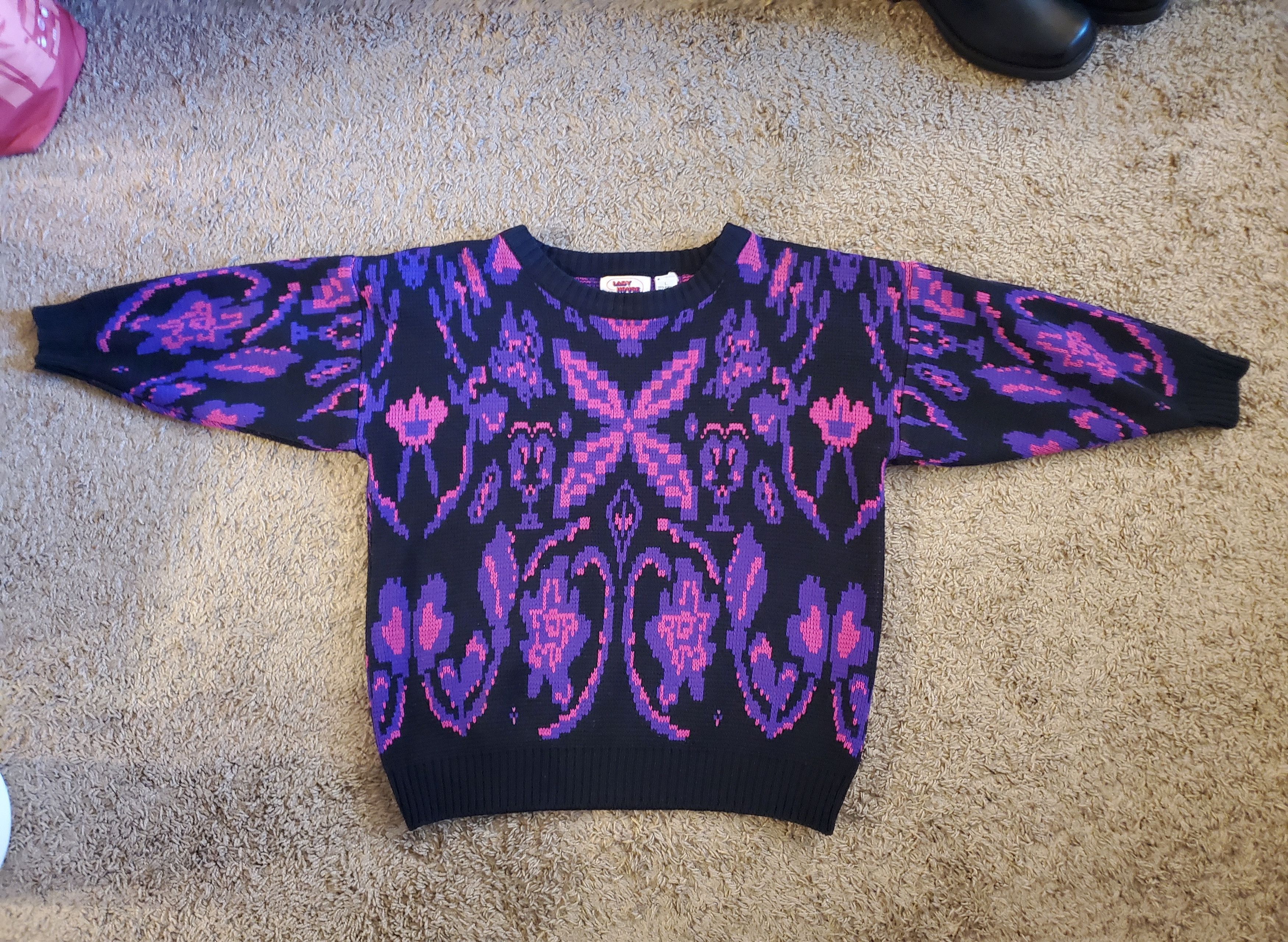 Vintage Vintage Lady House Original Acrylic Sweater (size L) Size L / US 10 / IT 46 - 5 Thumbnail