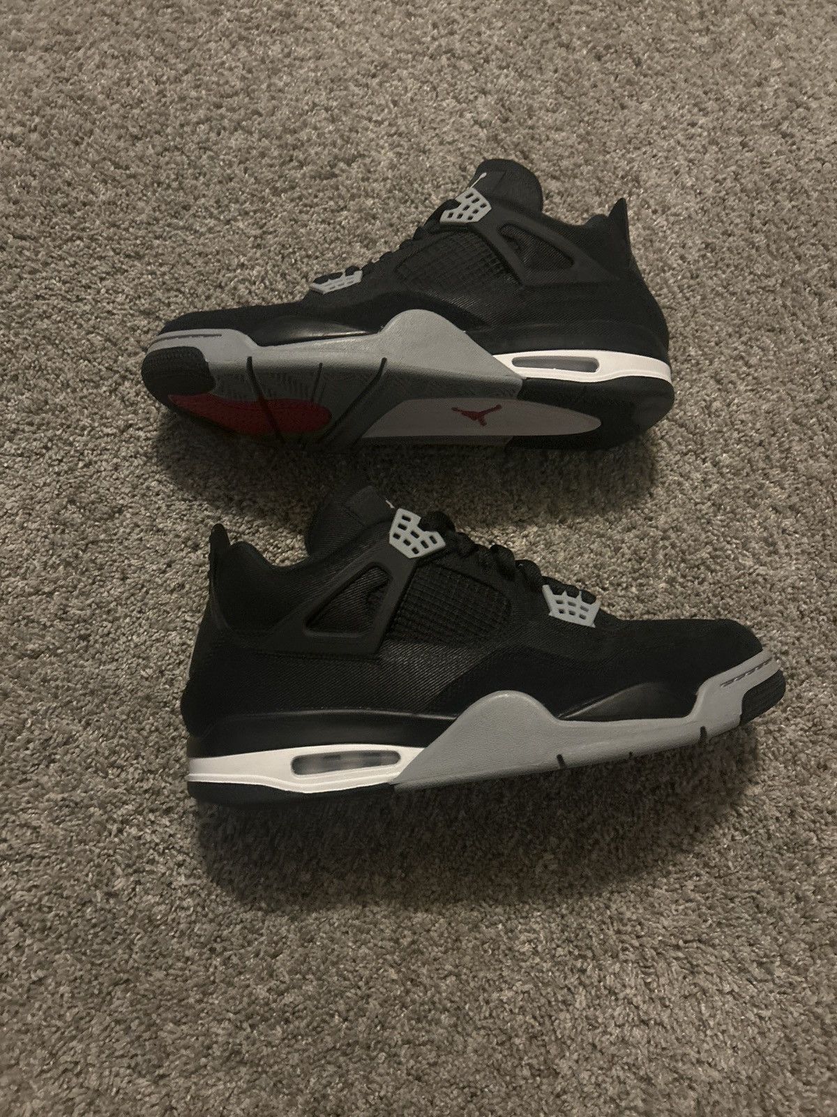 Jordan Brand Black Canvas Jordan 4s Size US 13 / EU 46 - 2 Thumbnail