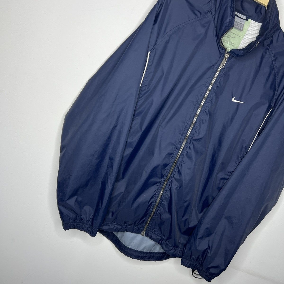 Nike × Vintage Vintage Nike Small Logo Drill Nylon Track Jacket size L Size US L / EU 52-54 / 3 - 4 Thumbnail
